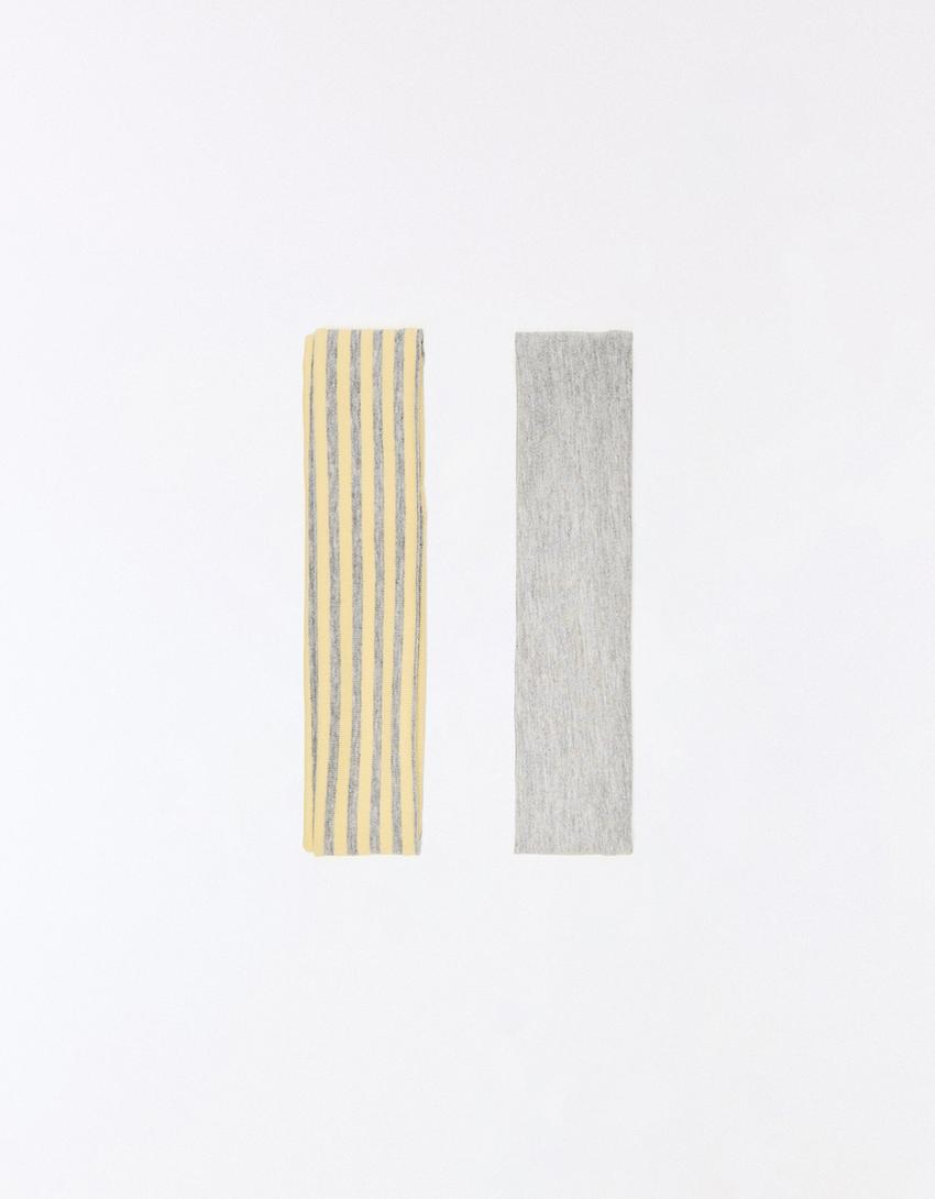 2er-Pack Haarbänder-Bananengelb
