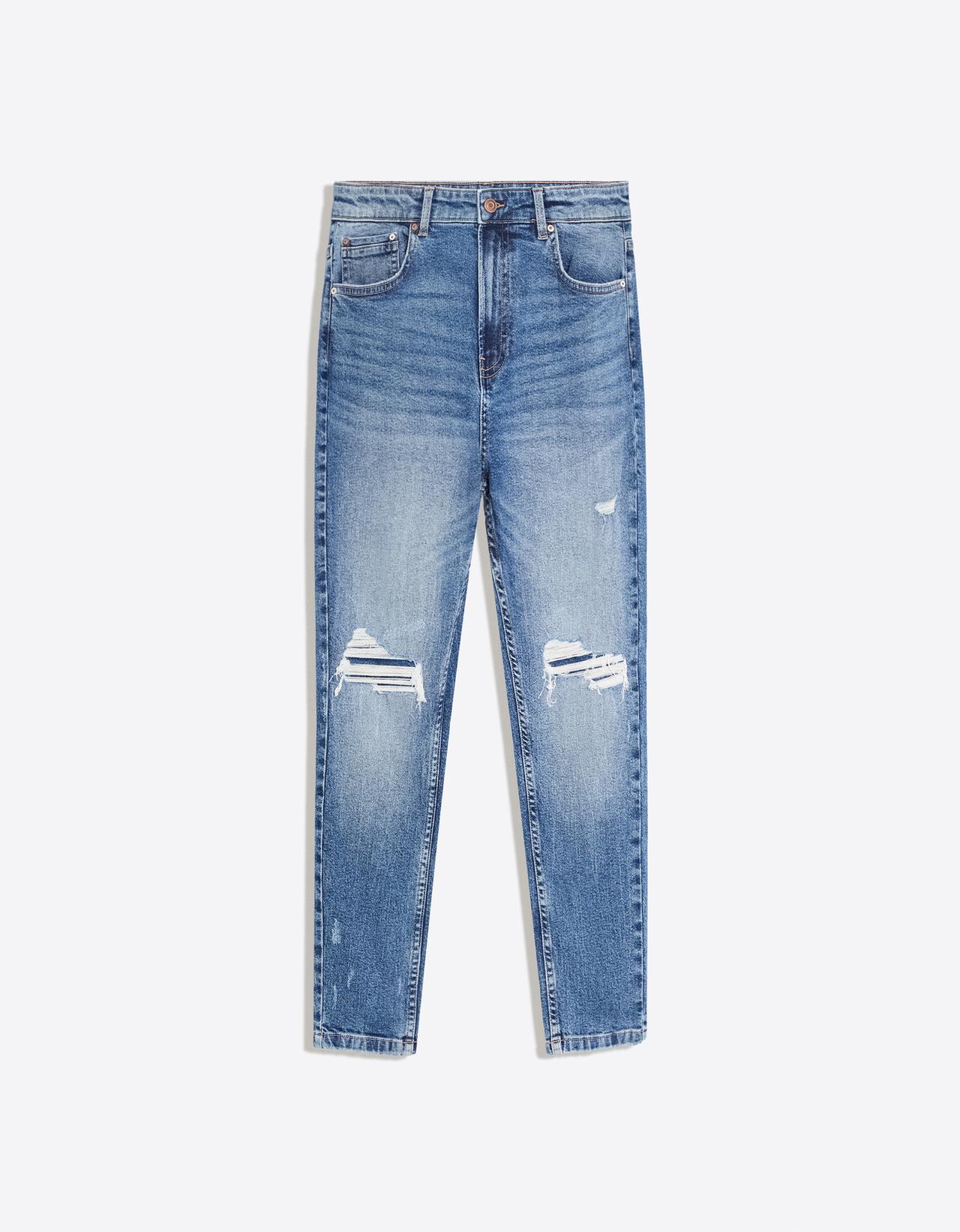 Ripped carrot fit jeans — Blue