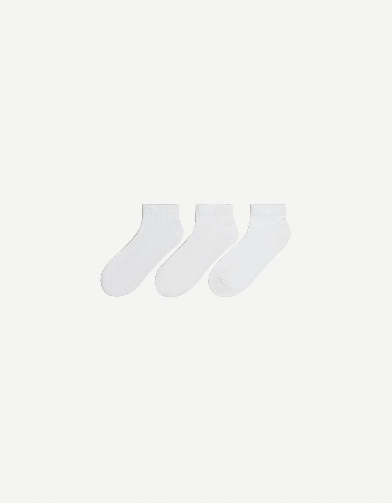 3-pack of sports ankle socks — White