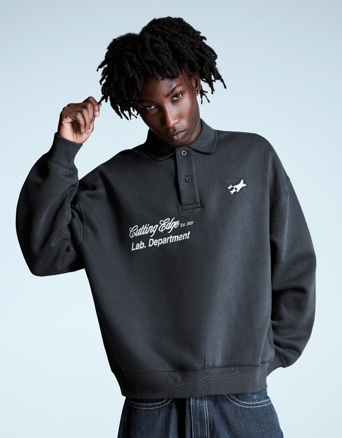 Polo felpa estampado