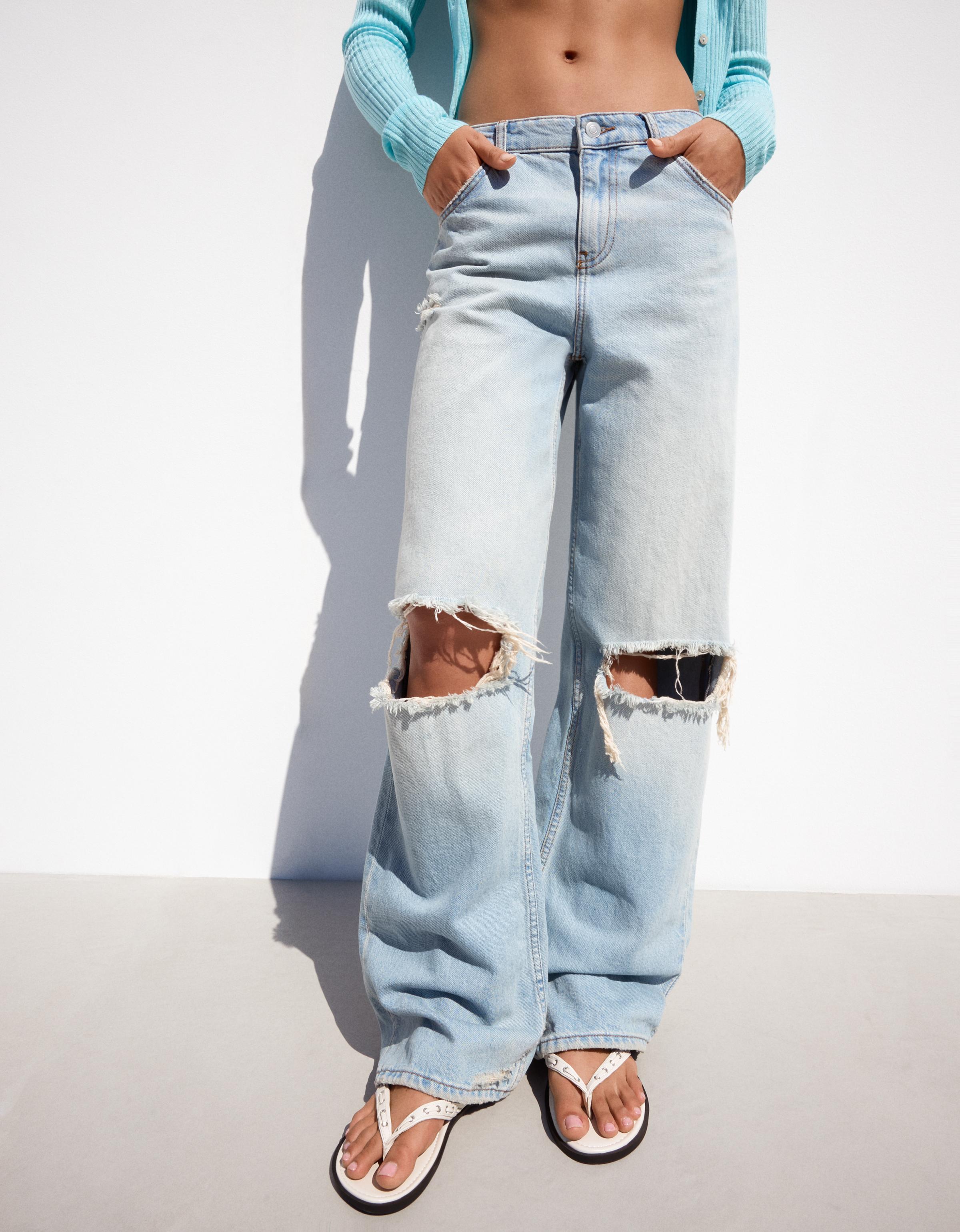 Studded flat slider sandals — WHITE