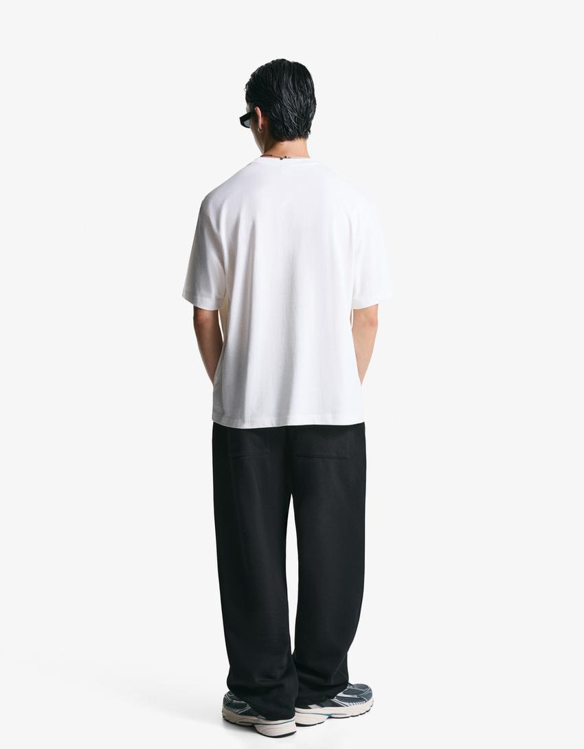 Short sleeve T-shirt with print-Off white