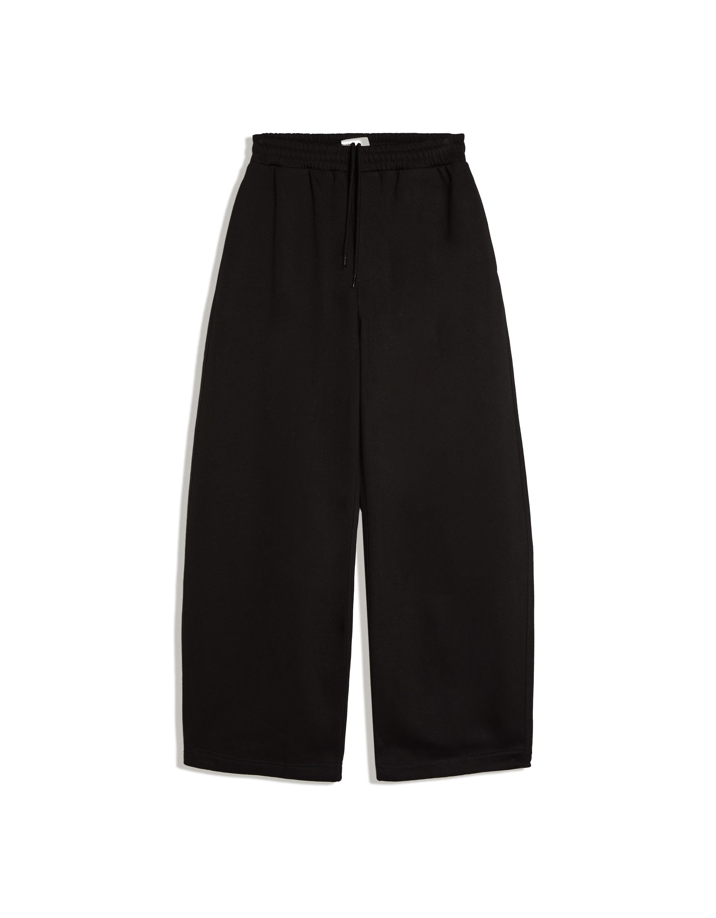 Napped balloon trousers — Black