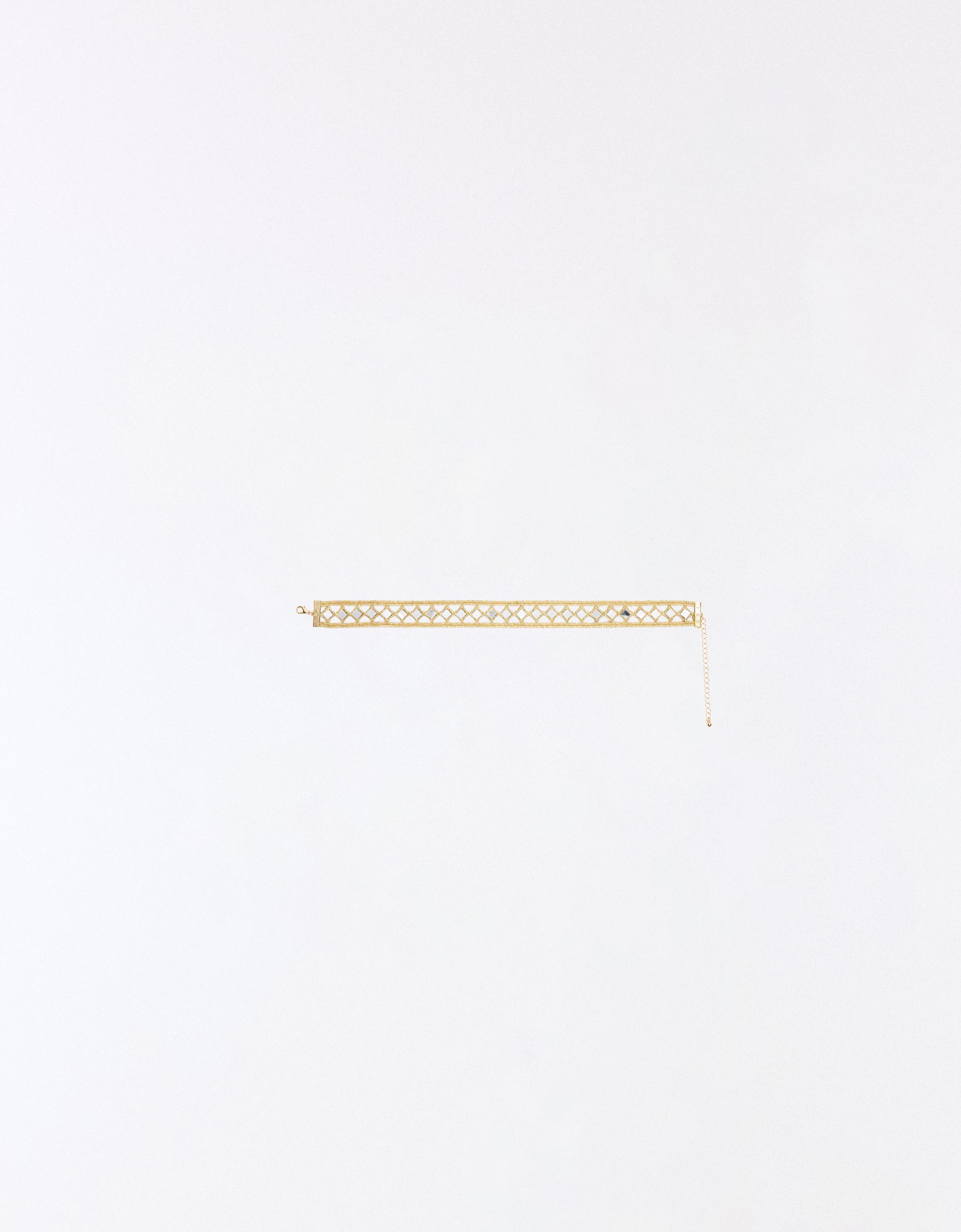 Mirror choker necklace — Gold