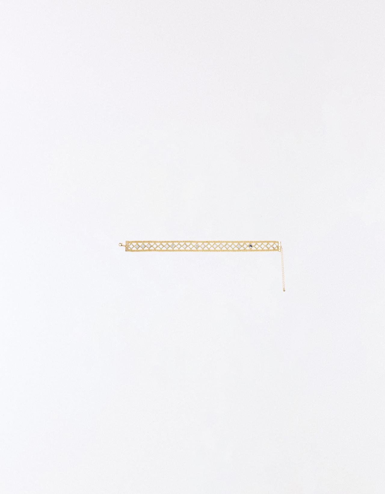Mirror choker necklace — Gold