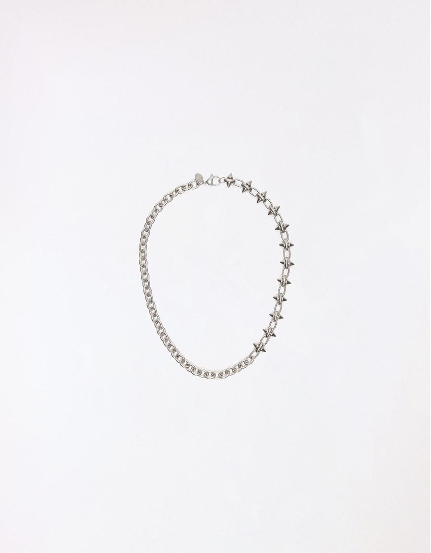Cadena combinada acero-Plata
