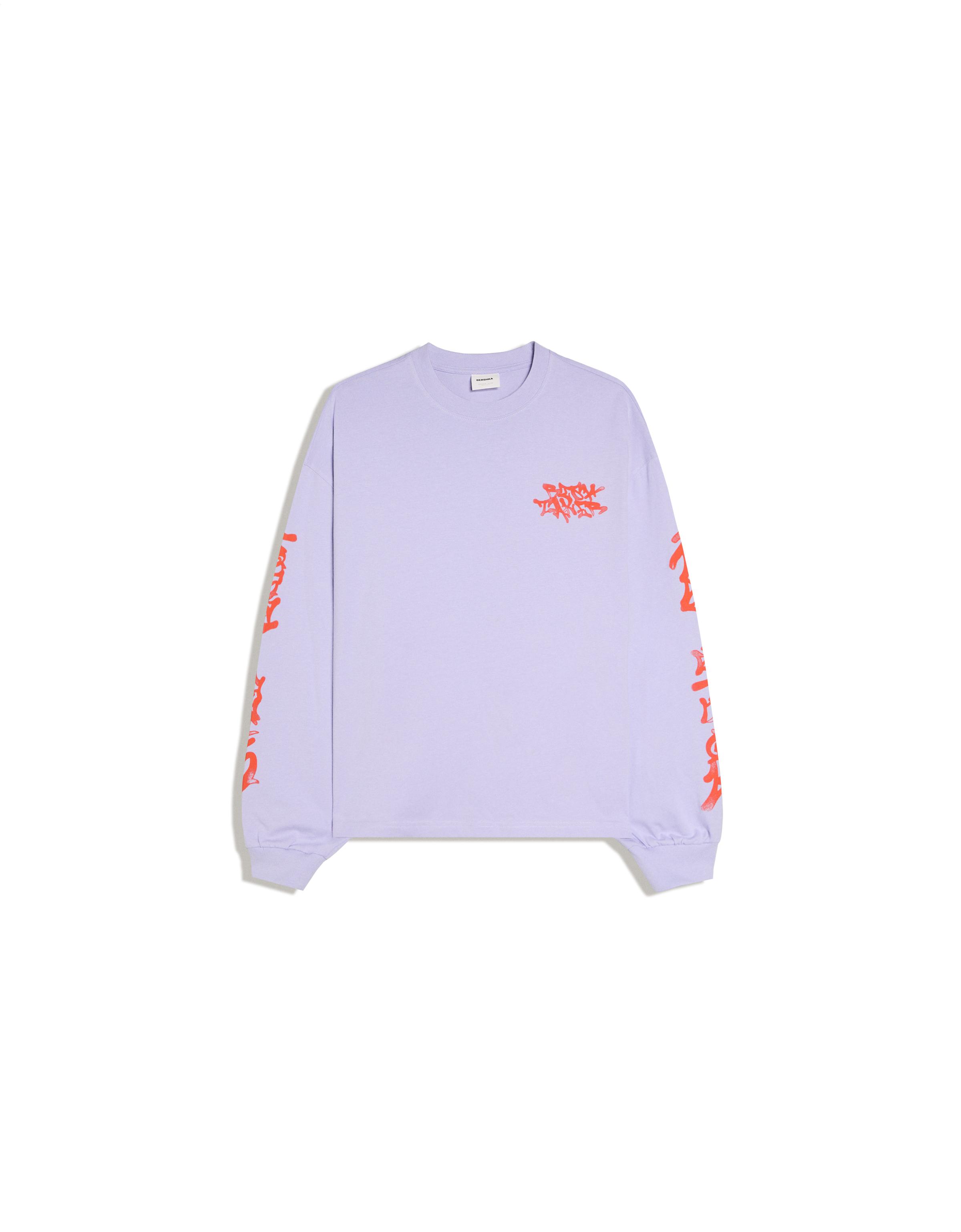 Long-sleeve print T-shirt — Violet