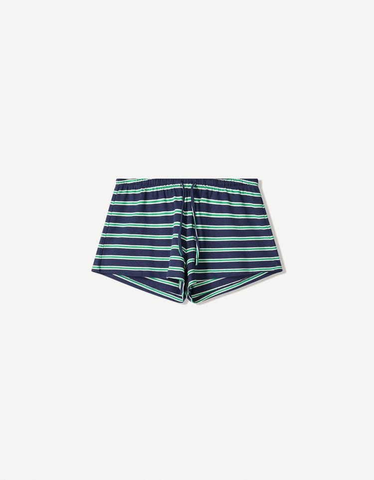 Plush shorts with elasticated waistband