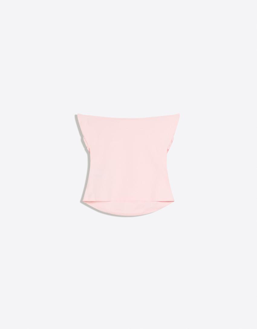 Kroogitud bandeau-topp-Roosa