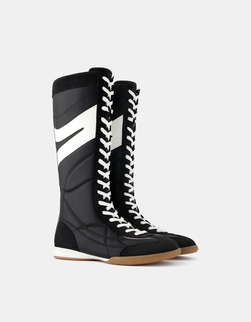 Sneakers montantes boxeuses-Noir-2
