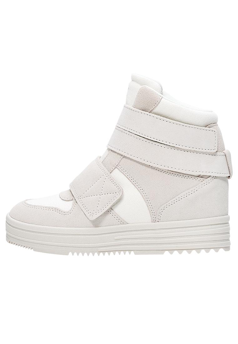 HIGH-TOP WEDGE SNEAKERS — ICE