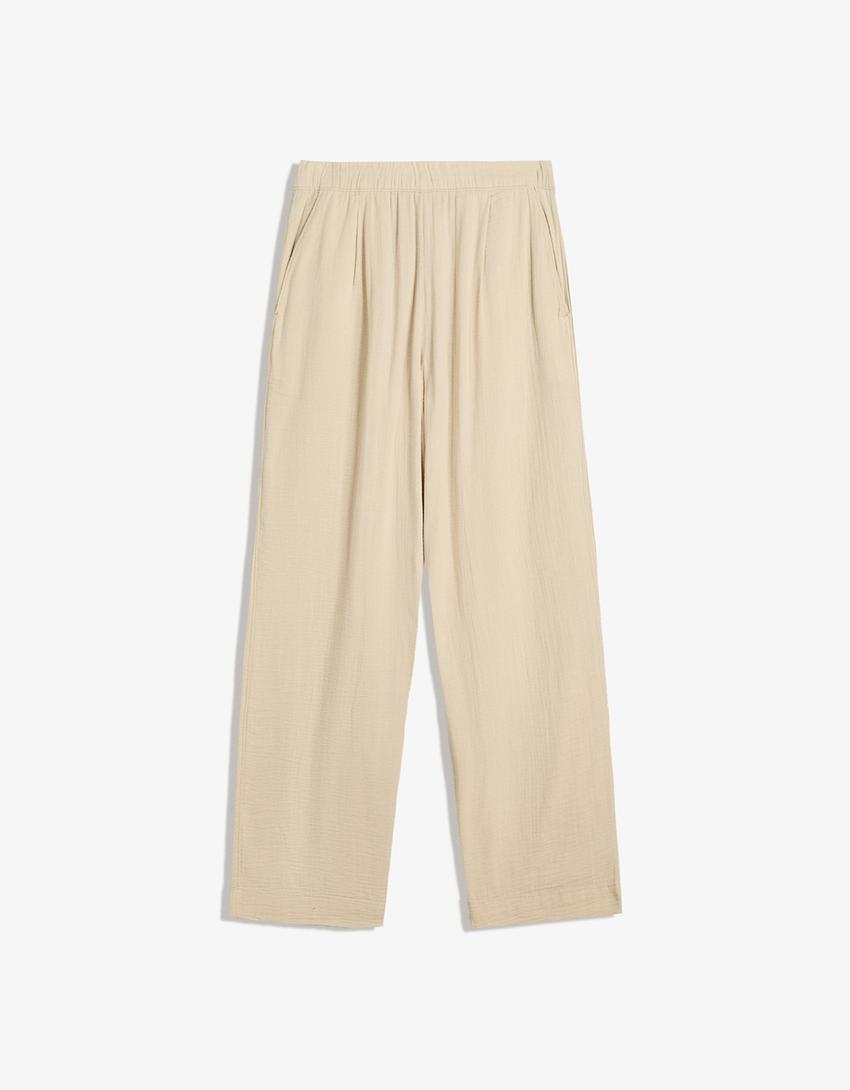 Ensemble chemise et pantalon-Sable-5