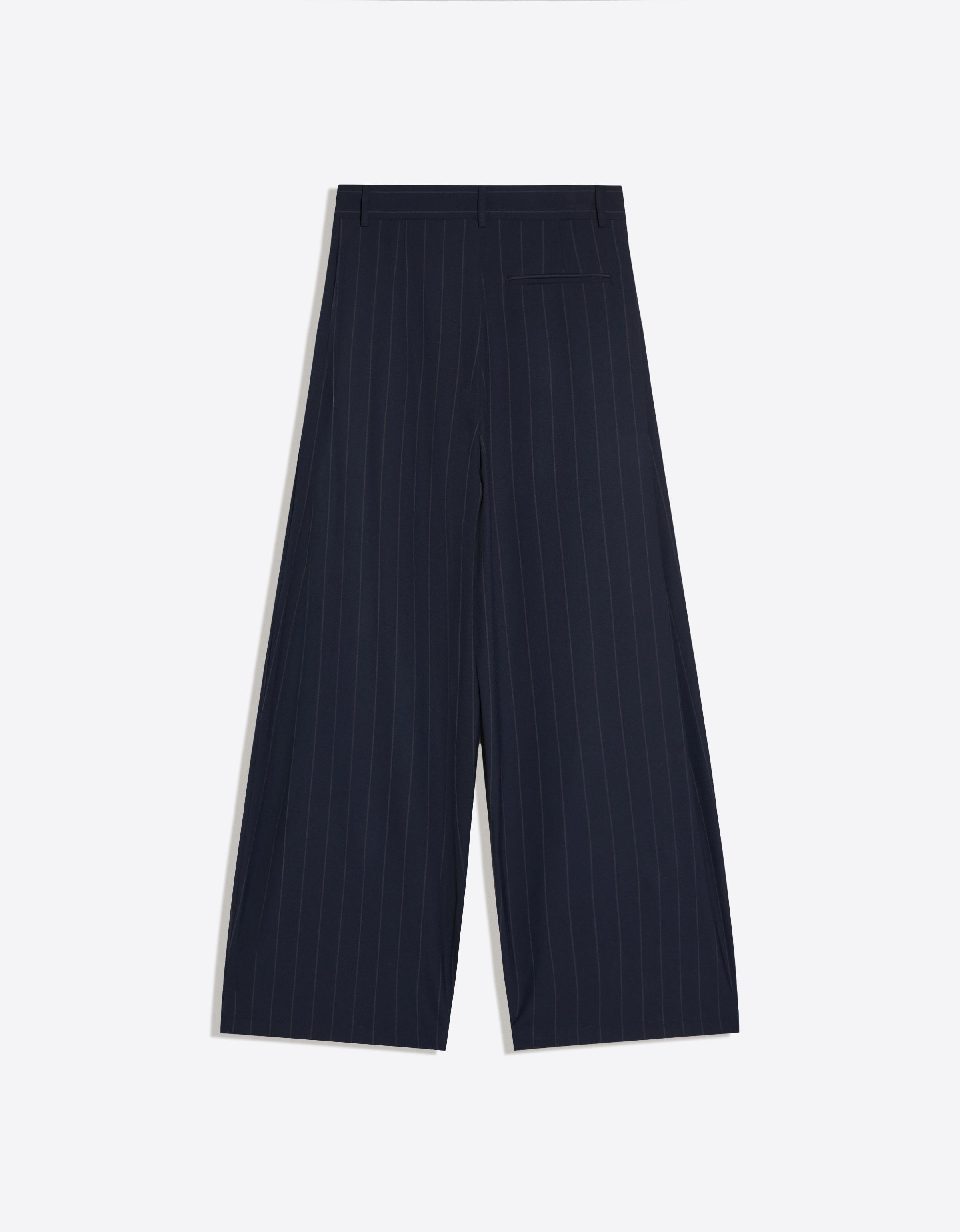 Super baggy pinstripe darted trousers — Navy