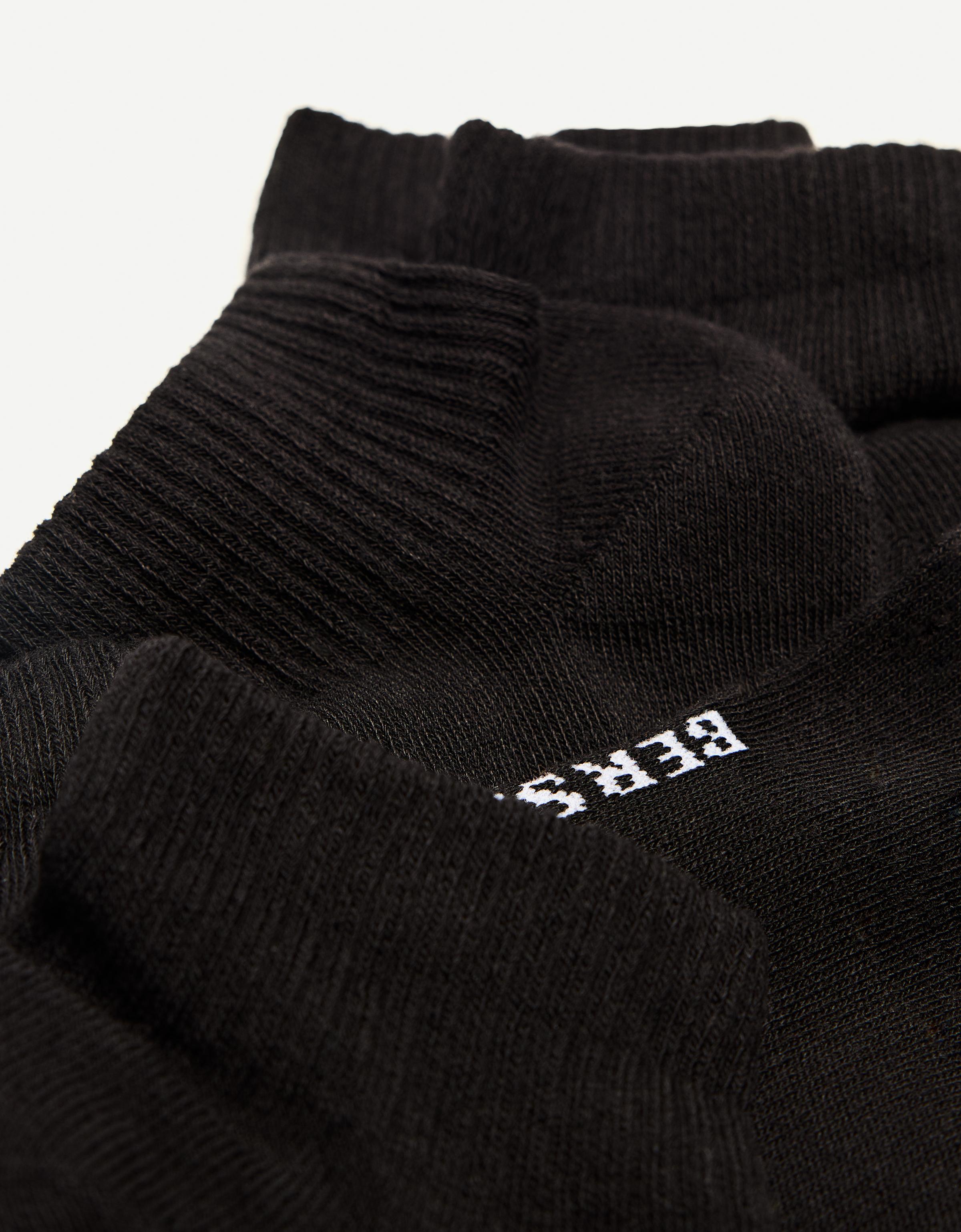 3-pack of sports ankle socks — Black