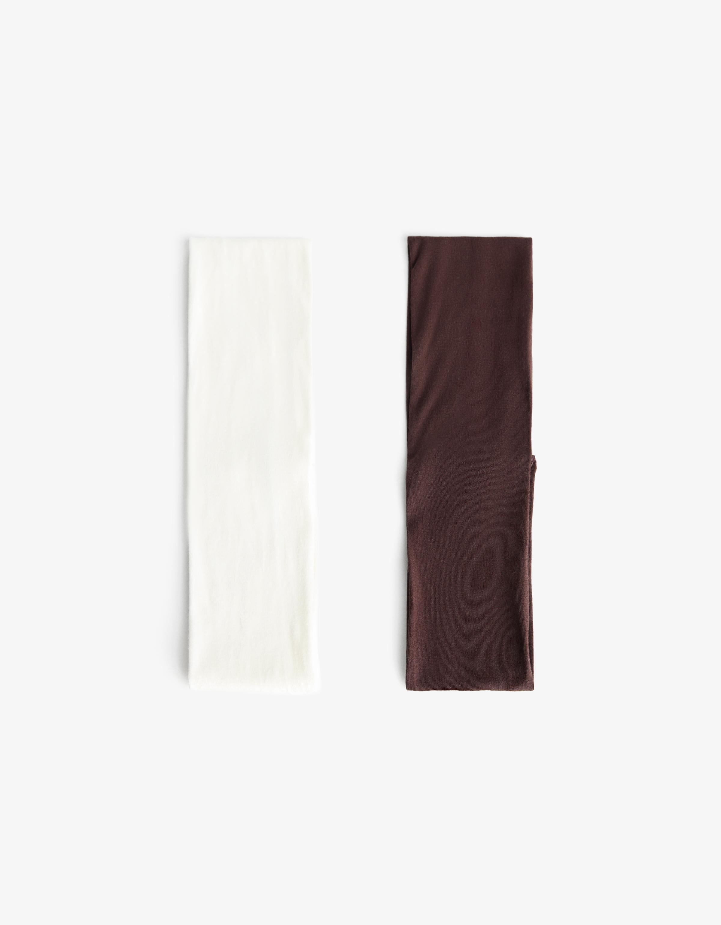Bershka 2er-Pack Haarbänder Damen Braun