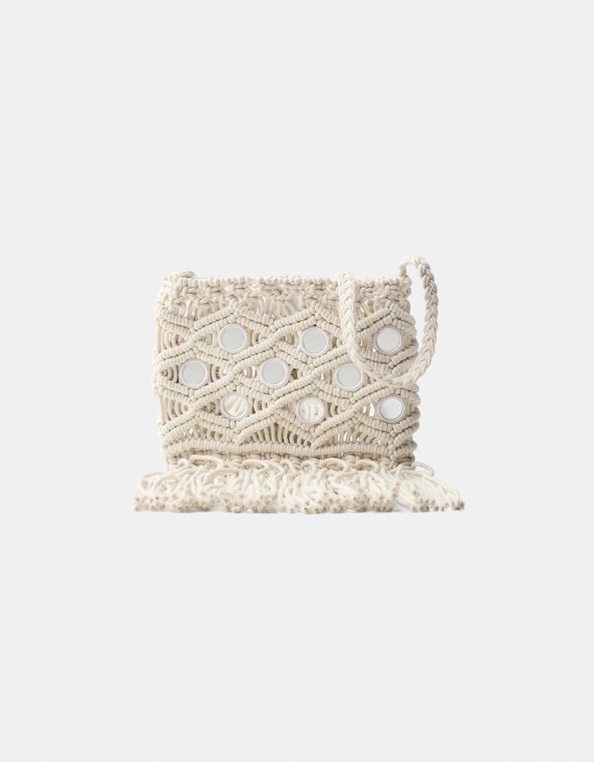 حقيبة كروشيه عاكسة-كريمي-4