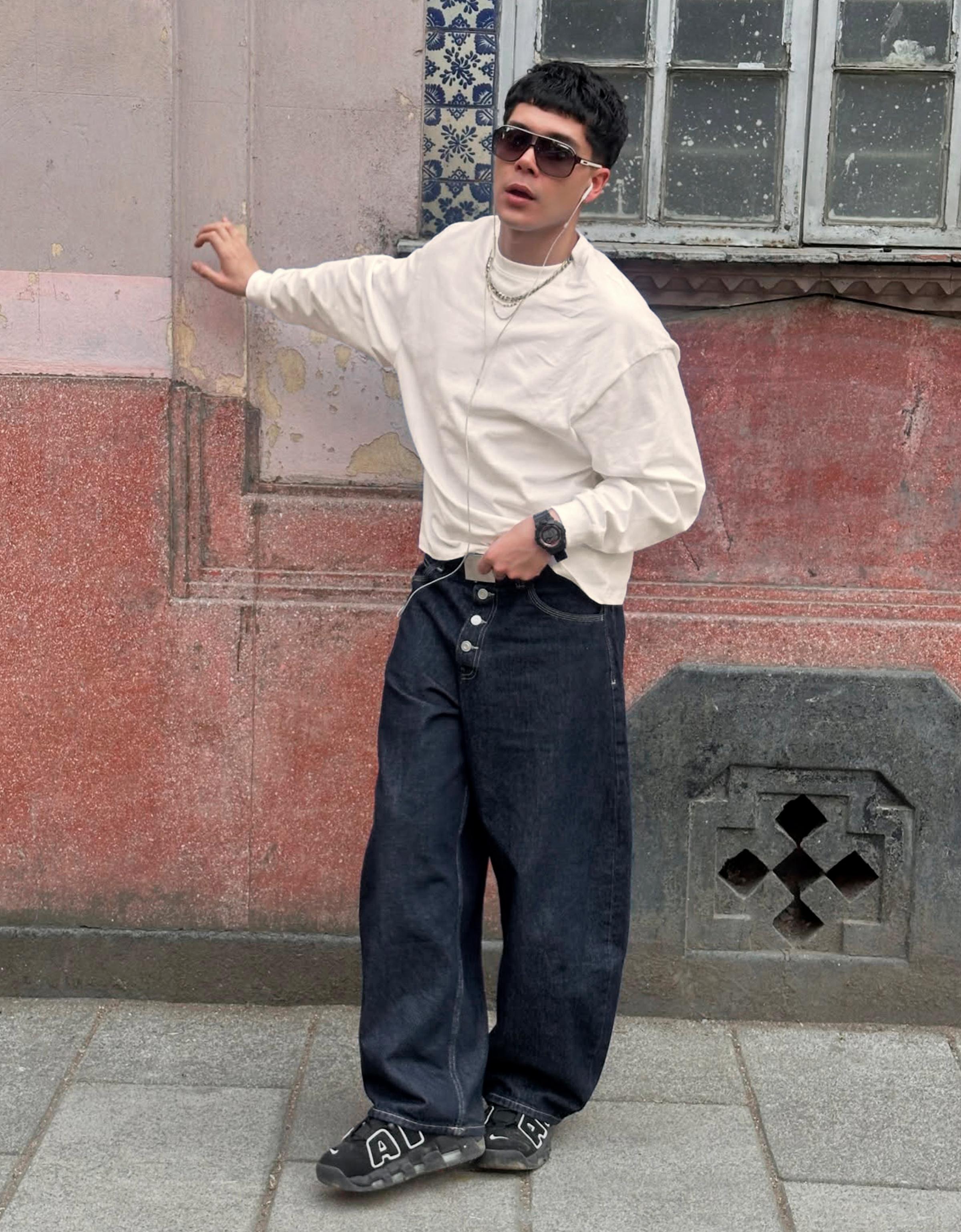 Heavyweight long-sleeve T-shirt — Off white