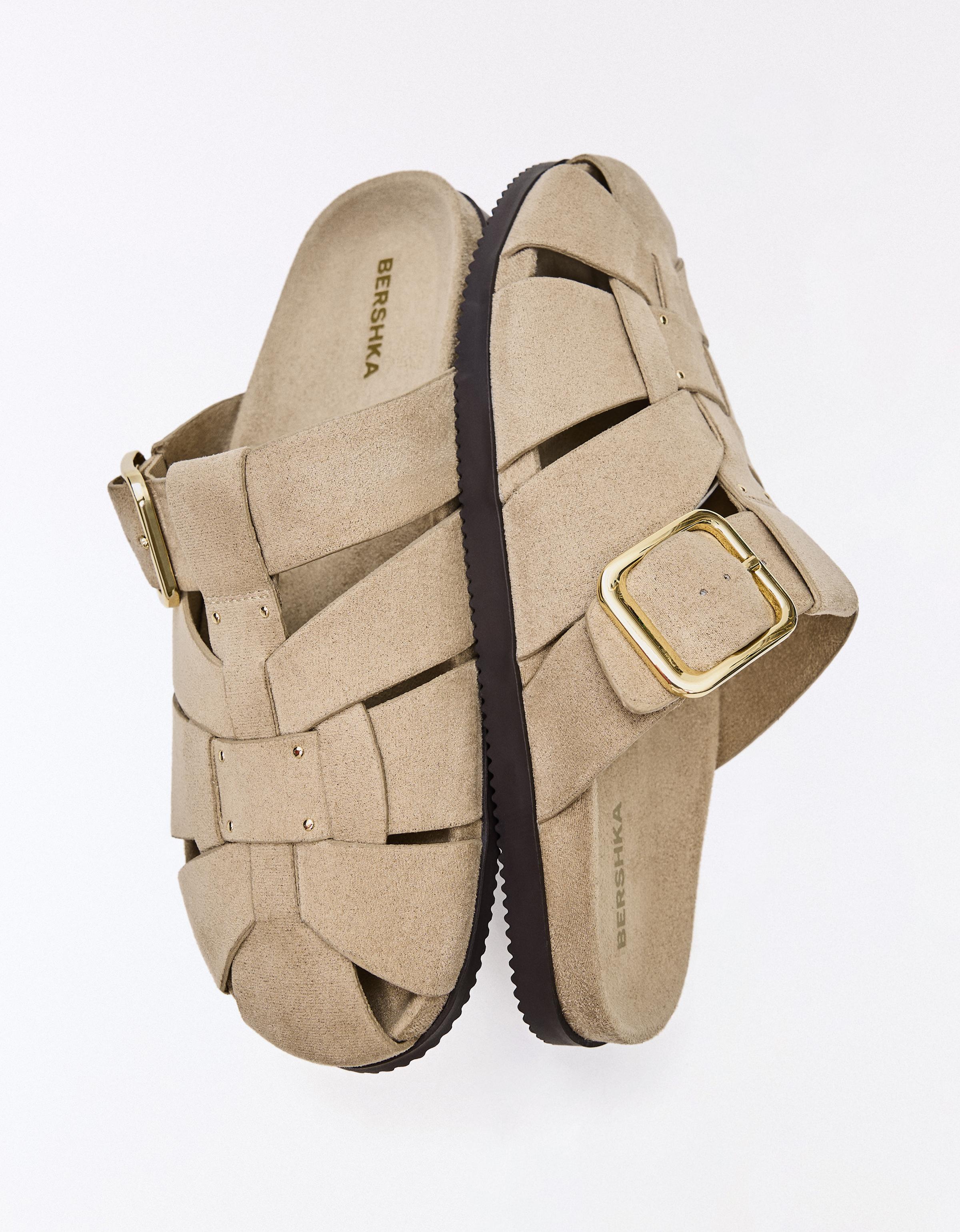 Clog cage sandals — TAUPE