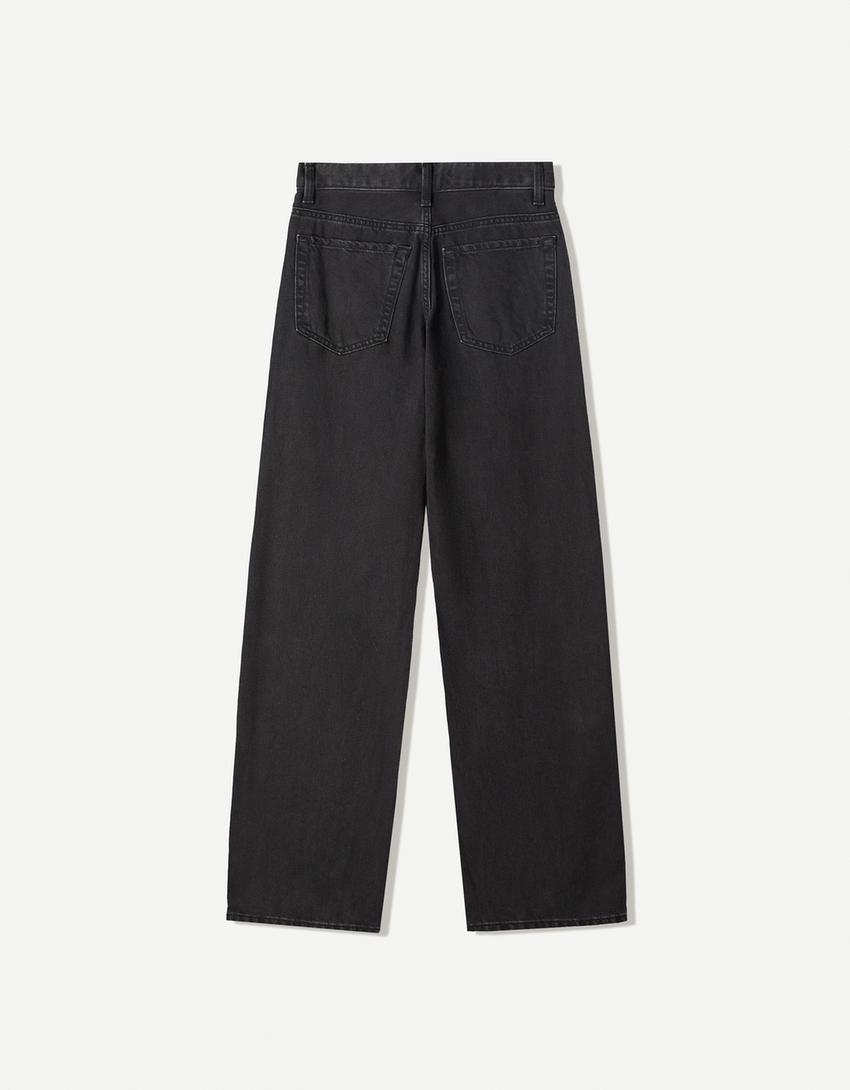 Jeans 90's wide leg-Noir-4
