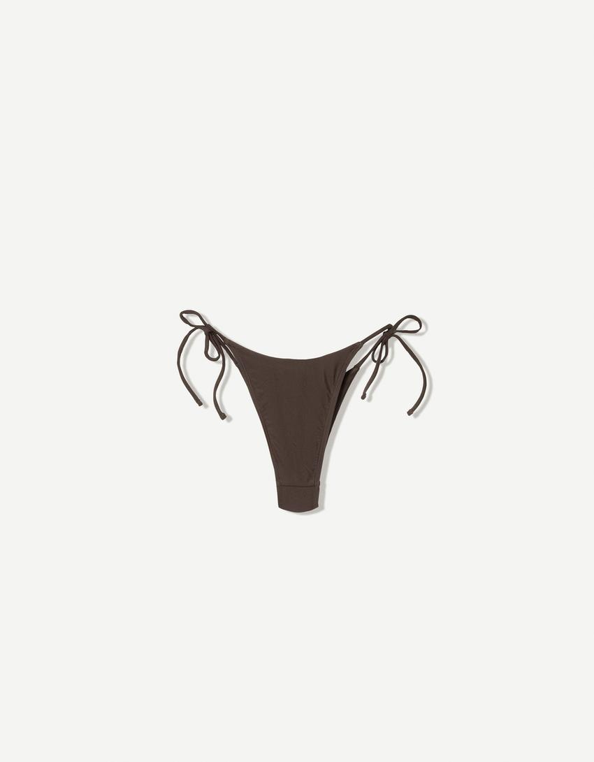 Bas de bikini triangle-Marron