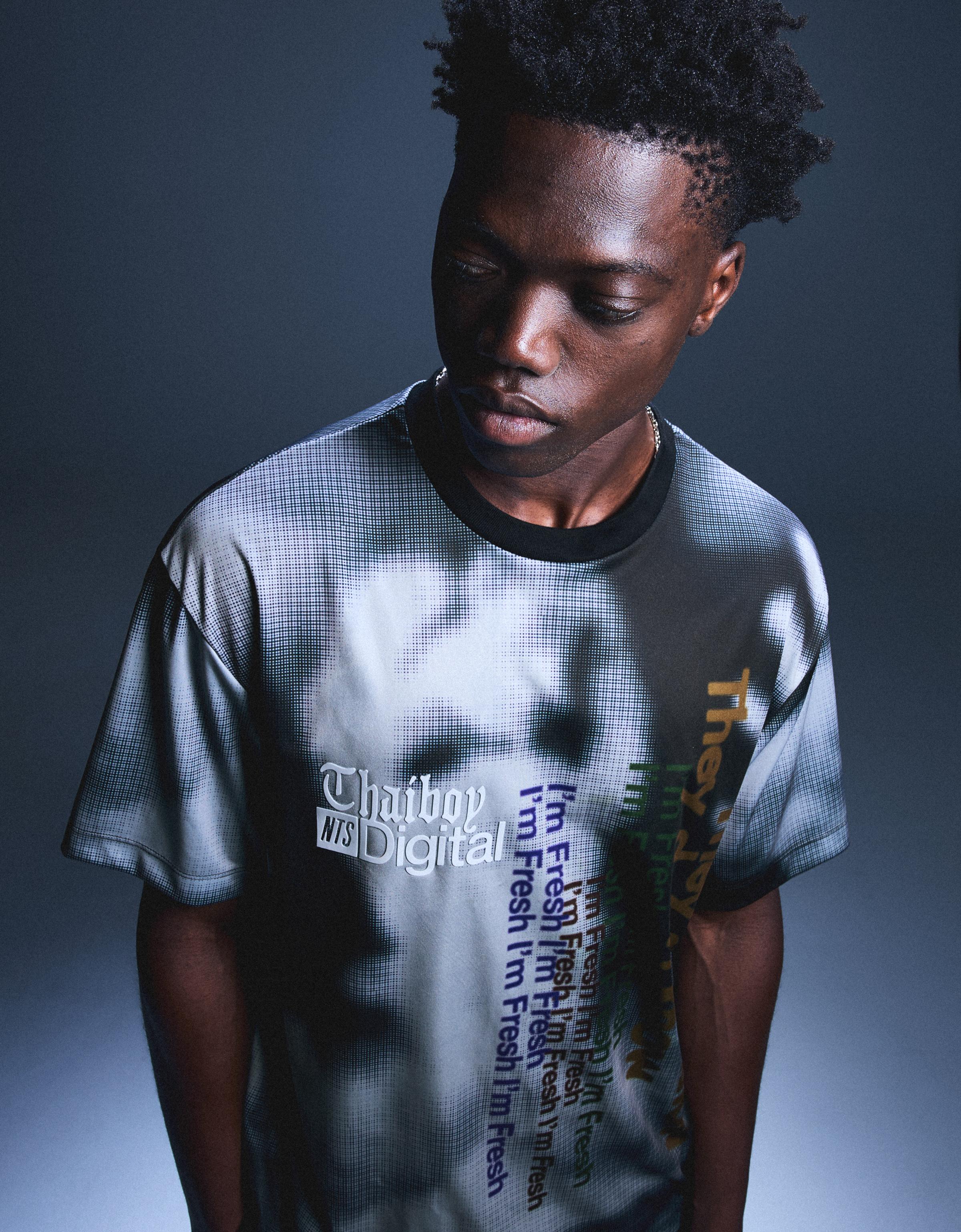 NTS X THAIBOY DIGITAL print short sleeve T-shirt — Blue