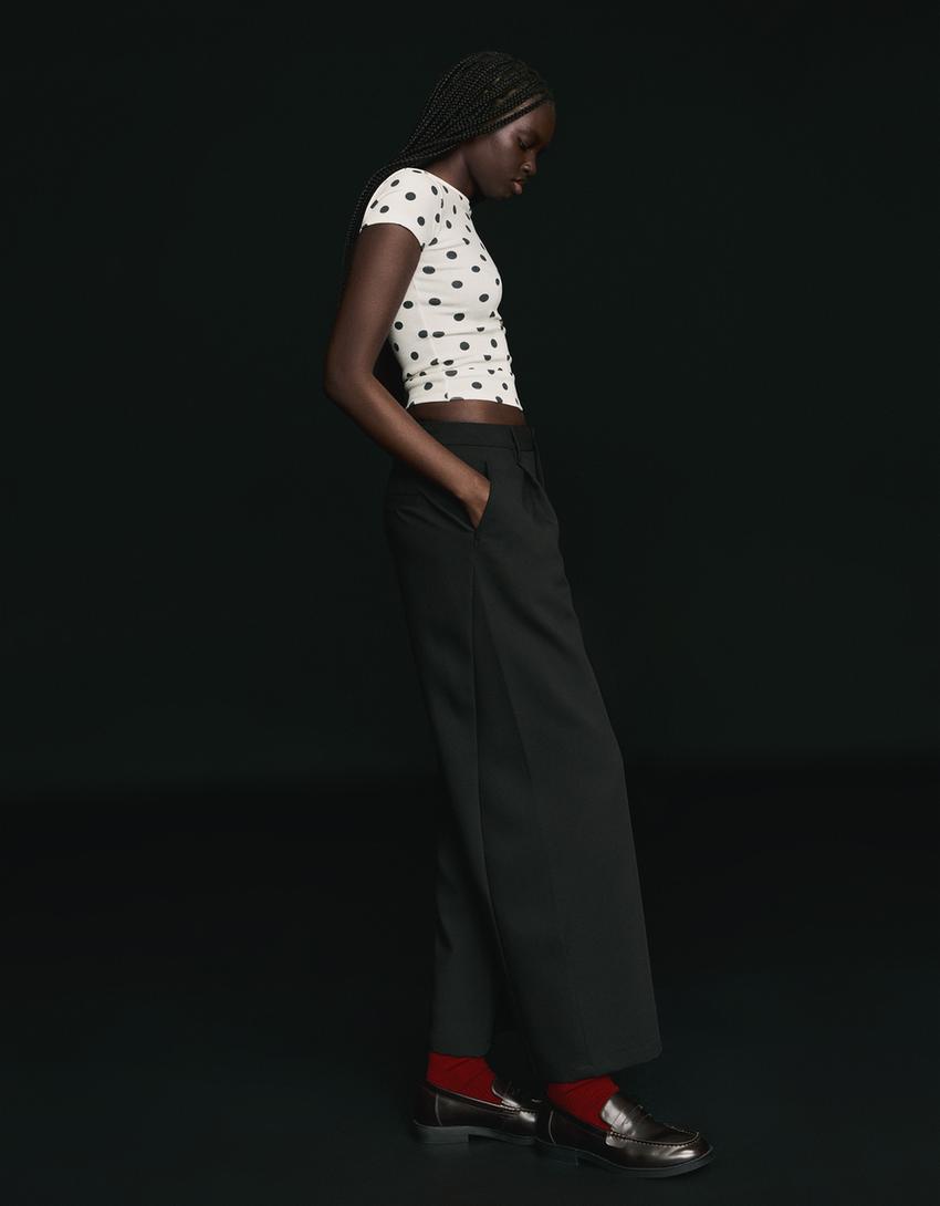 Camiseta manga corta cuello redondo-Blanco