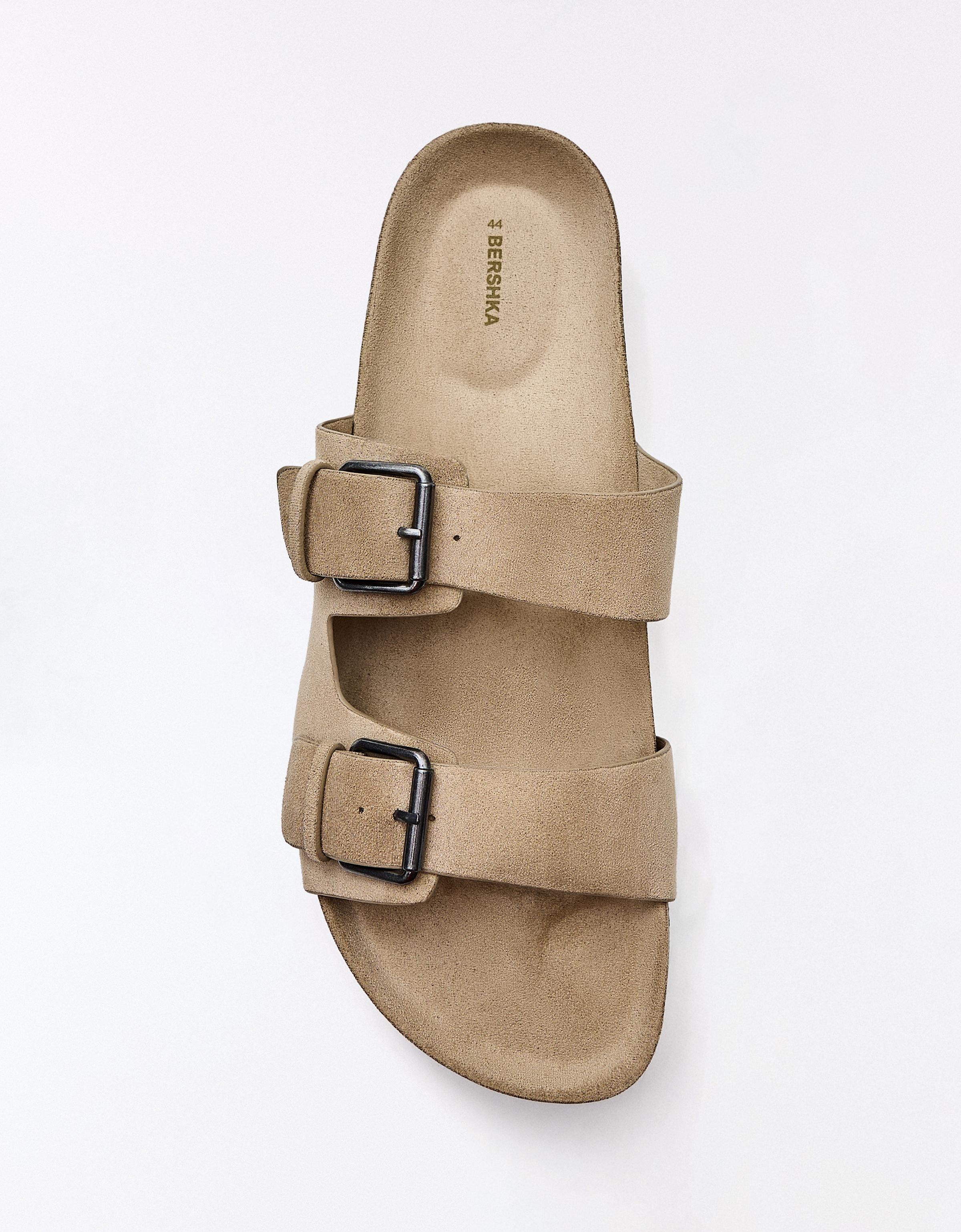 Buckle sandals — TAUPE
