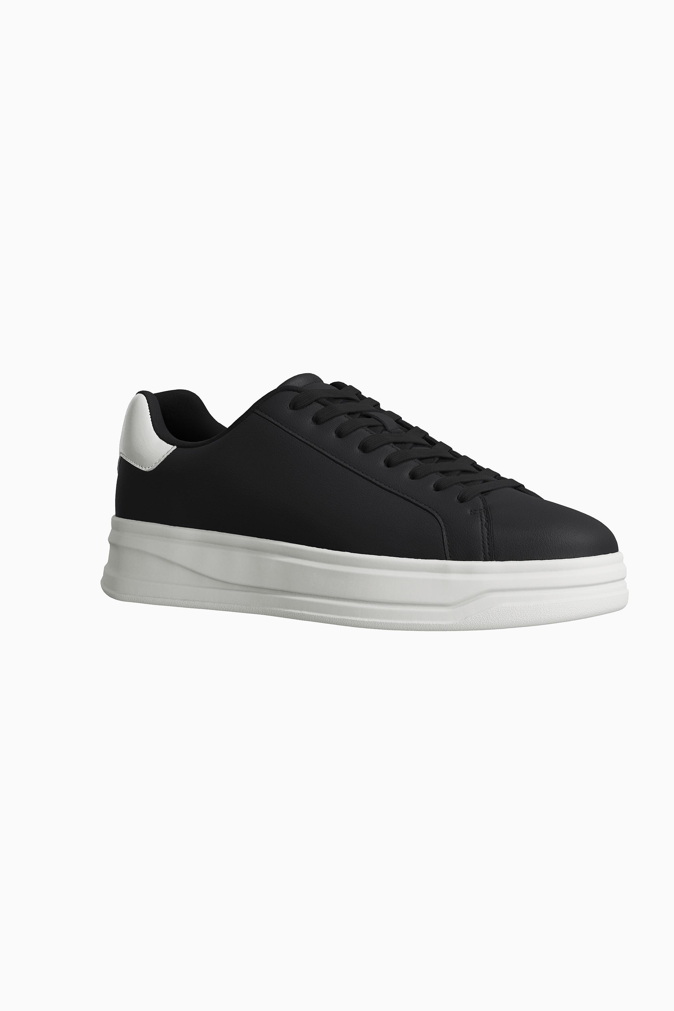Minimalist lace-up trainers-BLACK-5