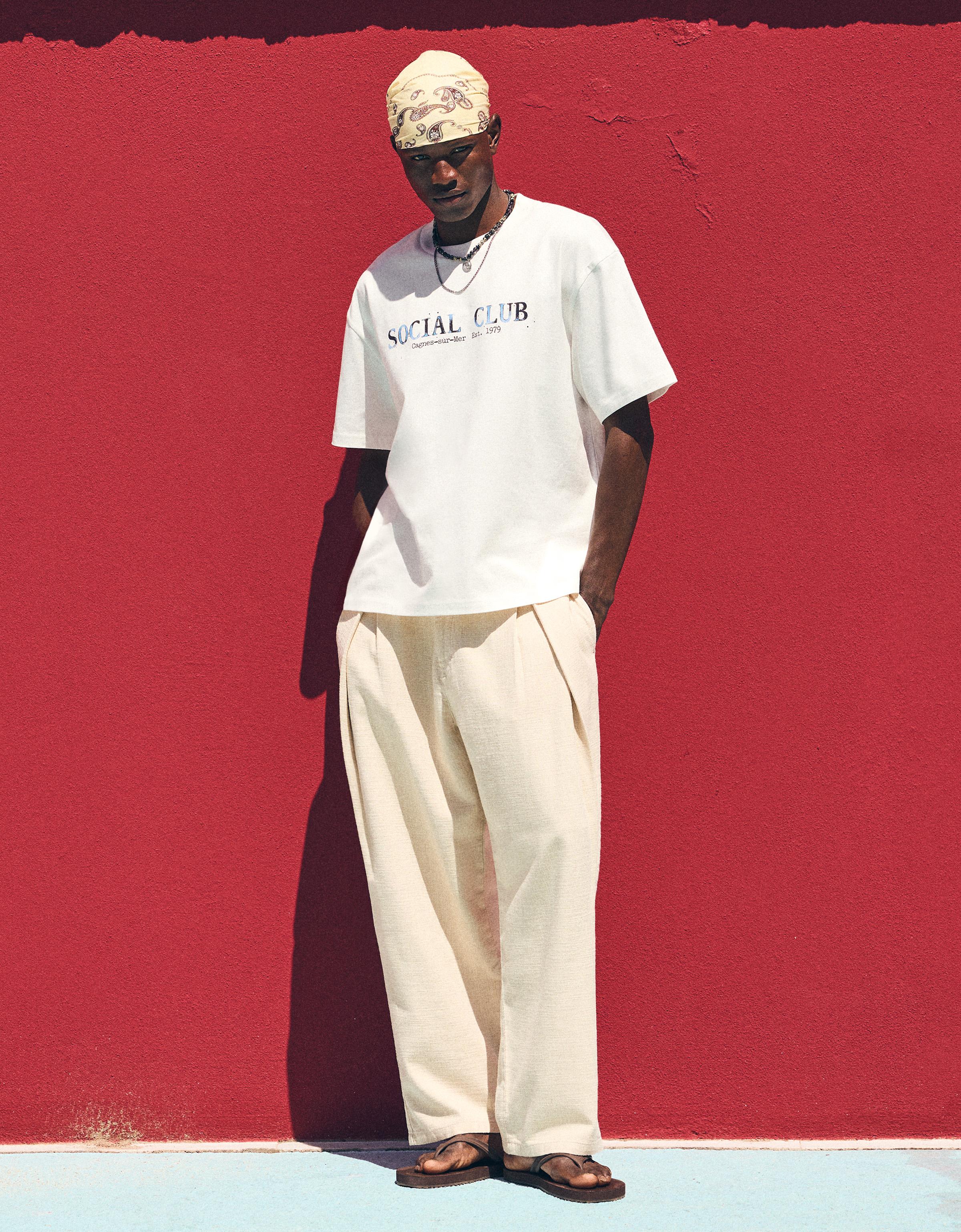 Relaxed print T-shirt — Off white