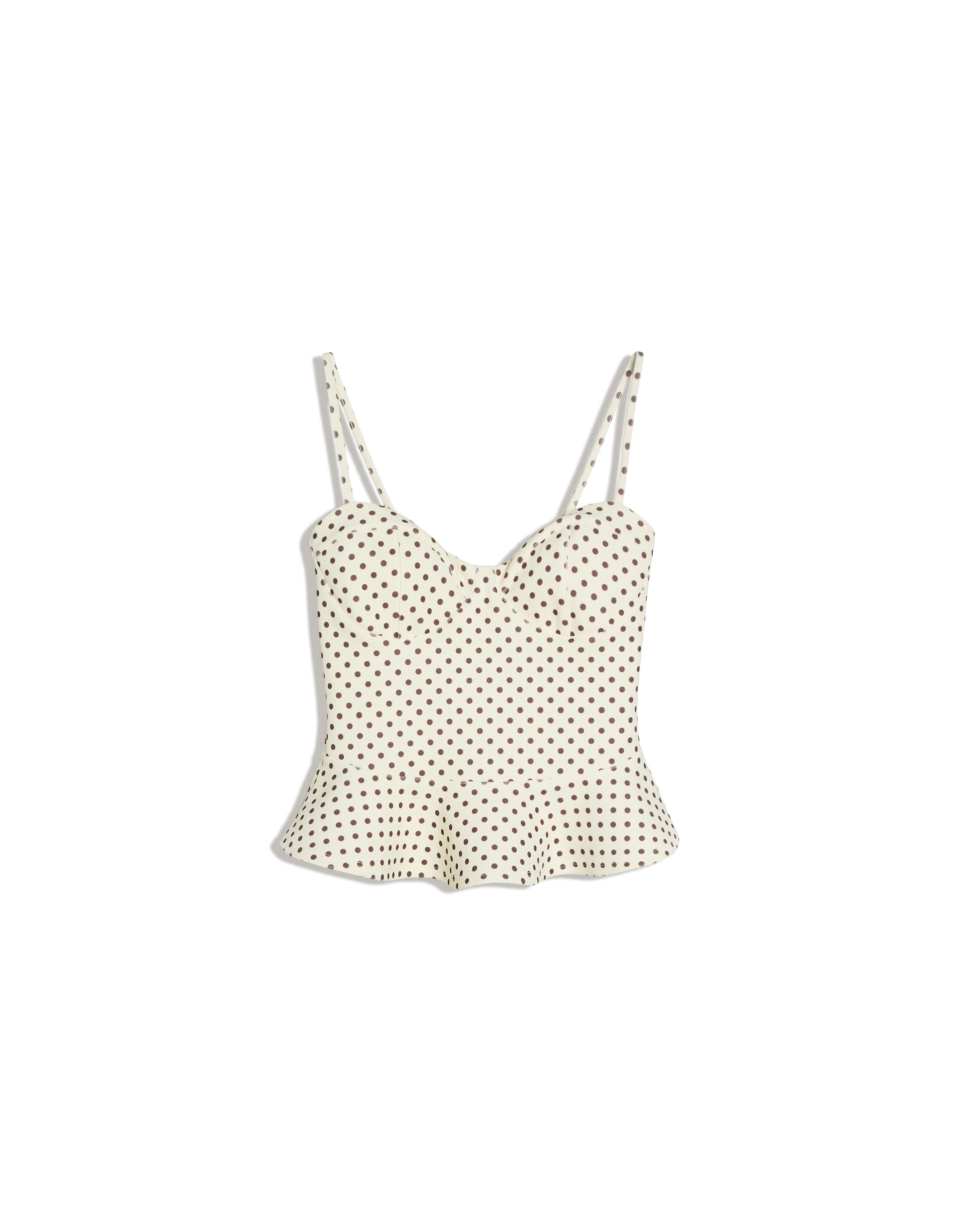 Peplum corset top — Cream