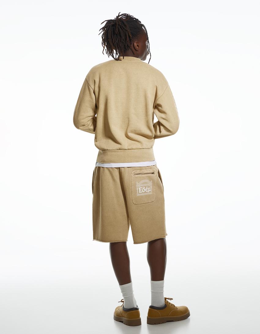 Washed effect Bermuda shorts  ARIES X BERSHKA-Camel