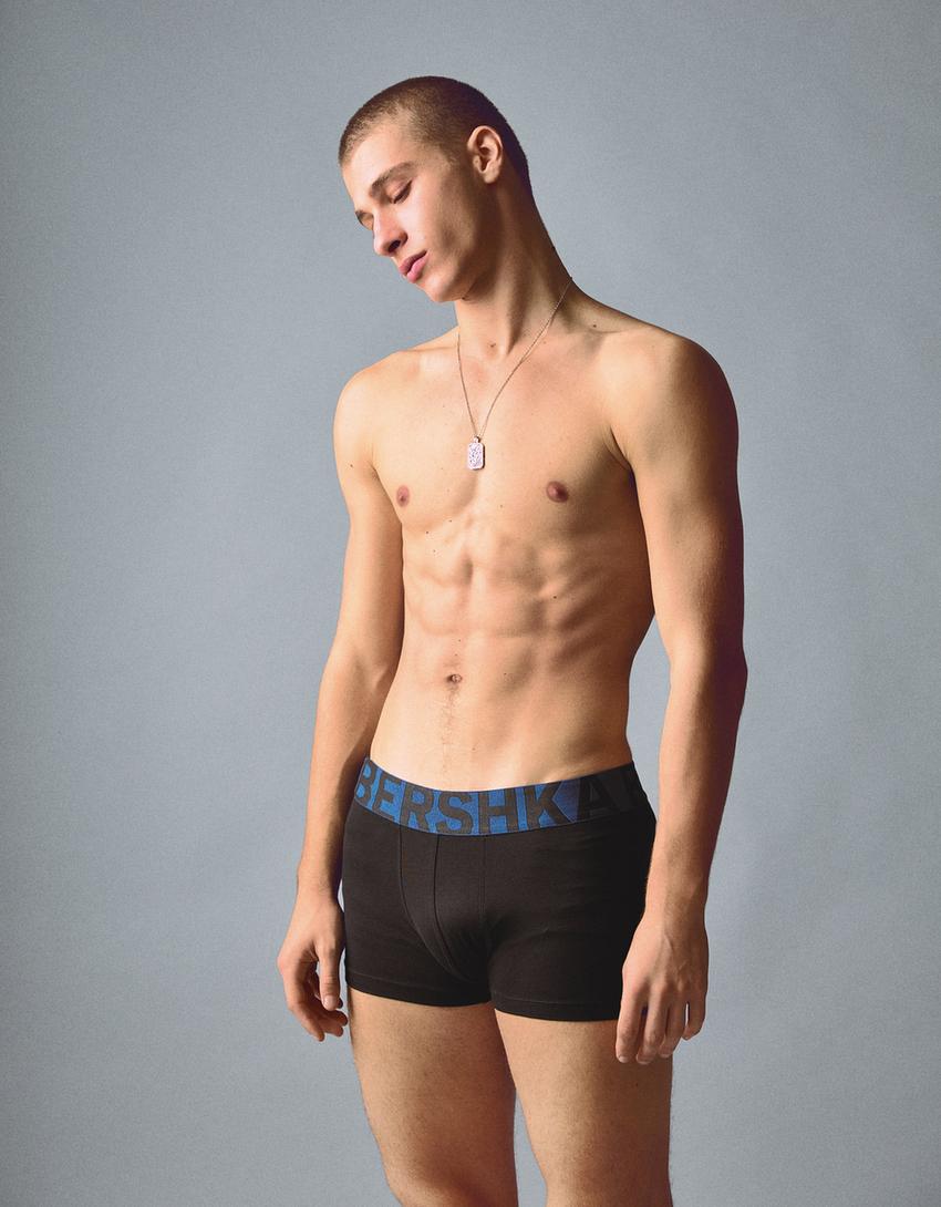3-pack of boxers with wide waistband-Blue