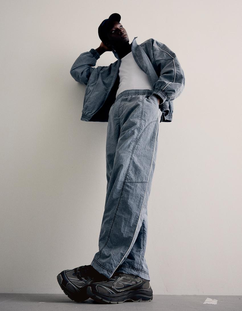 Kalın tabanlı spor ayakkabı-SİYAH