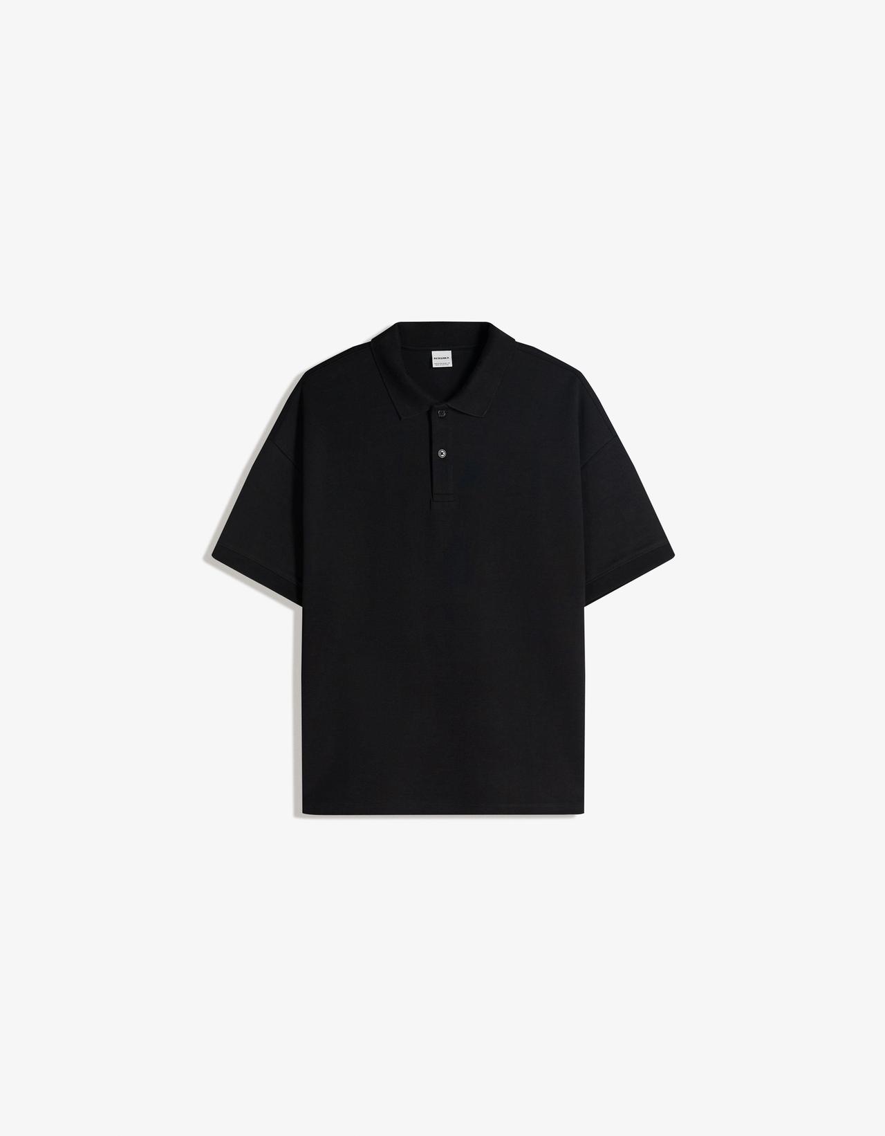 Short sleeve polo shirt — Black