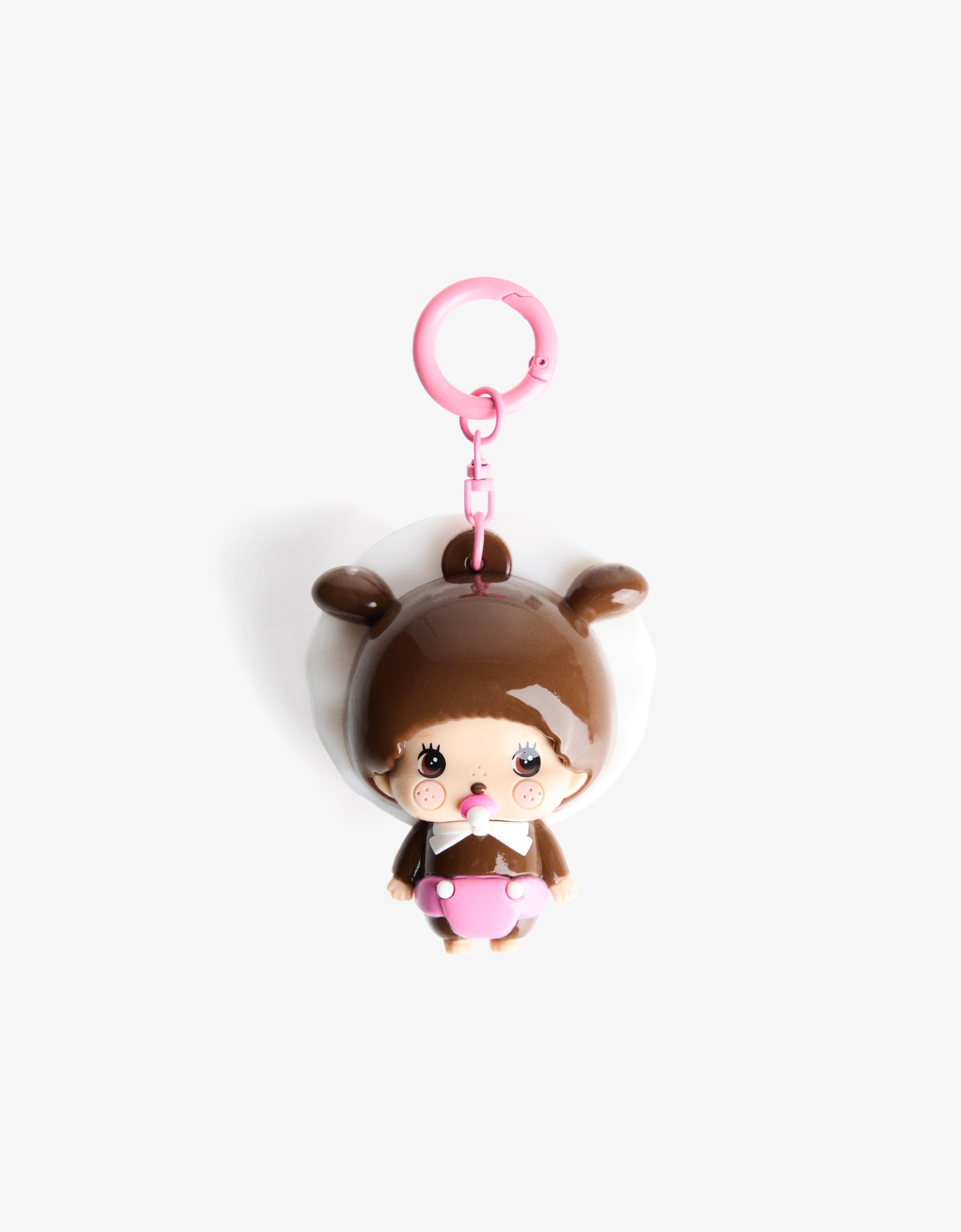 Bershka Monchhichi-Schlüsselanhänger Damen Rosa