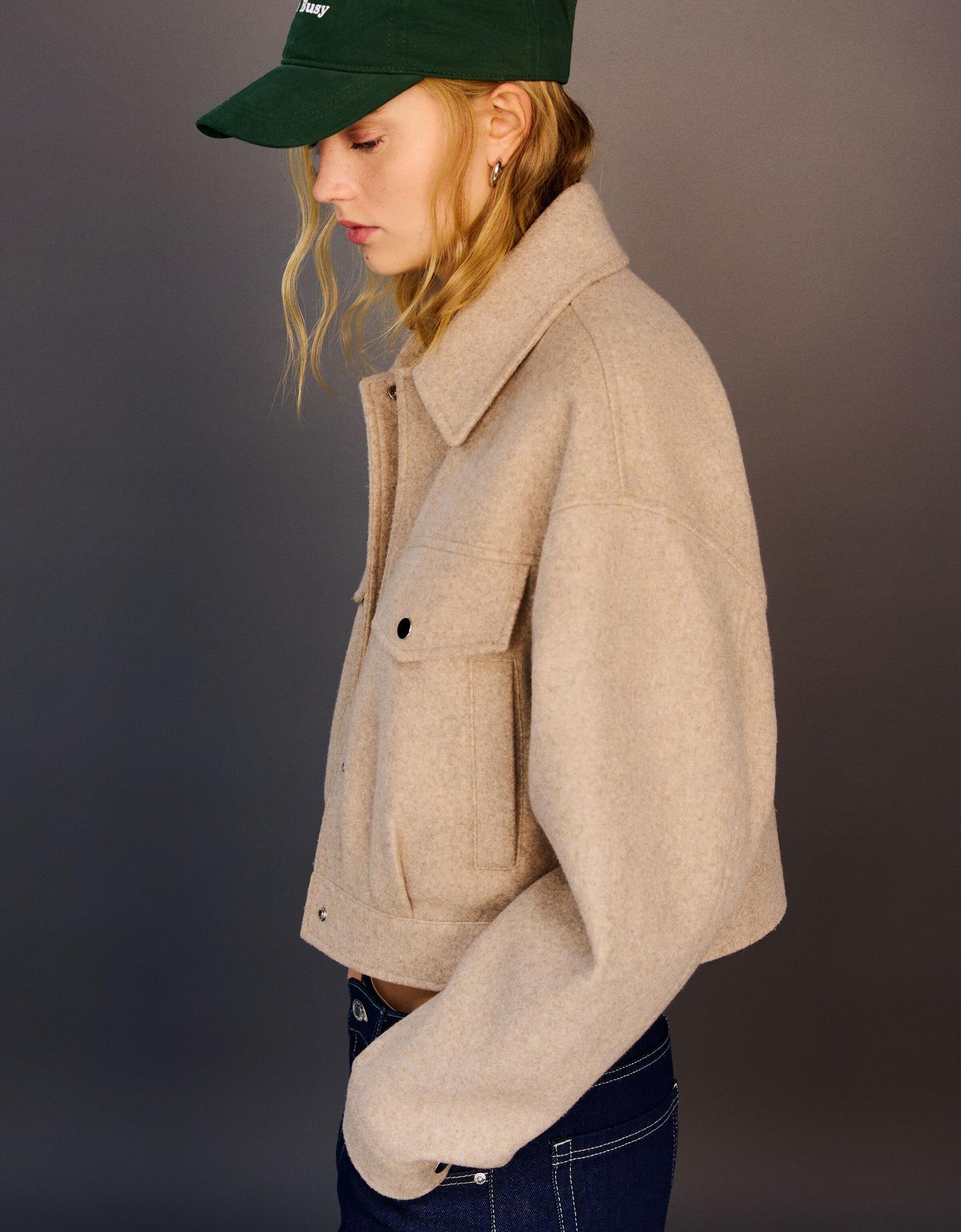 Bershka kurtka typu trucker wielbłądzi