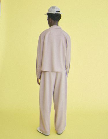Cross-over baggy spot trousers — Sand 2