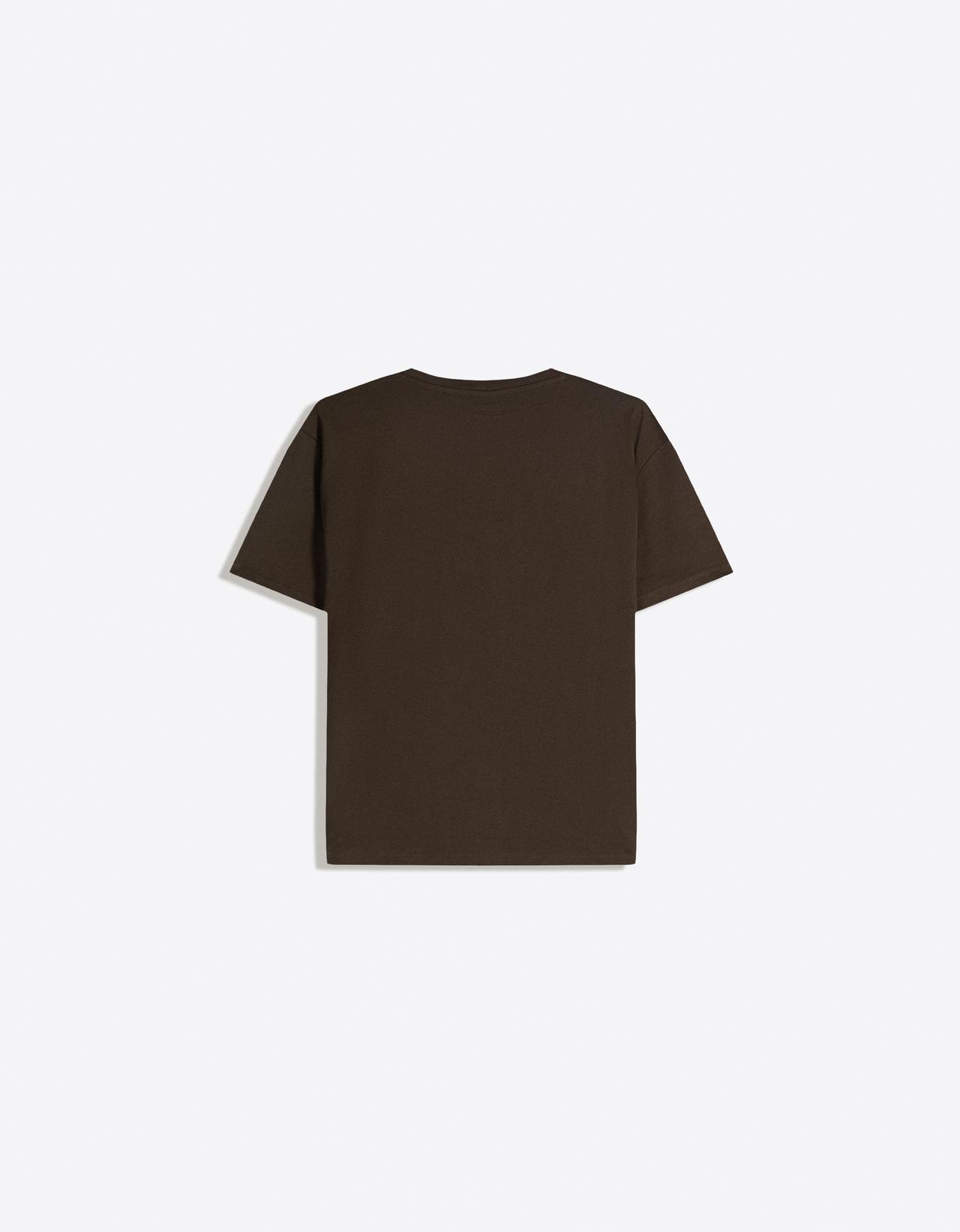 Short sleeve regular fit T-shirt — Brown