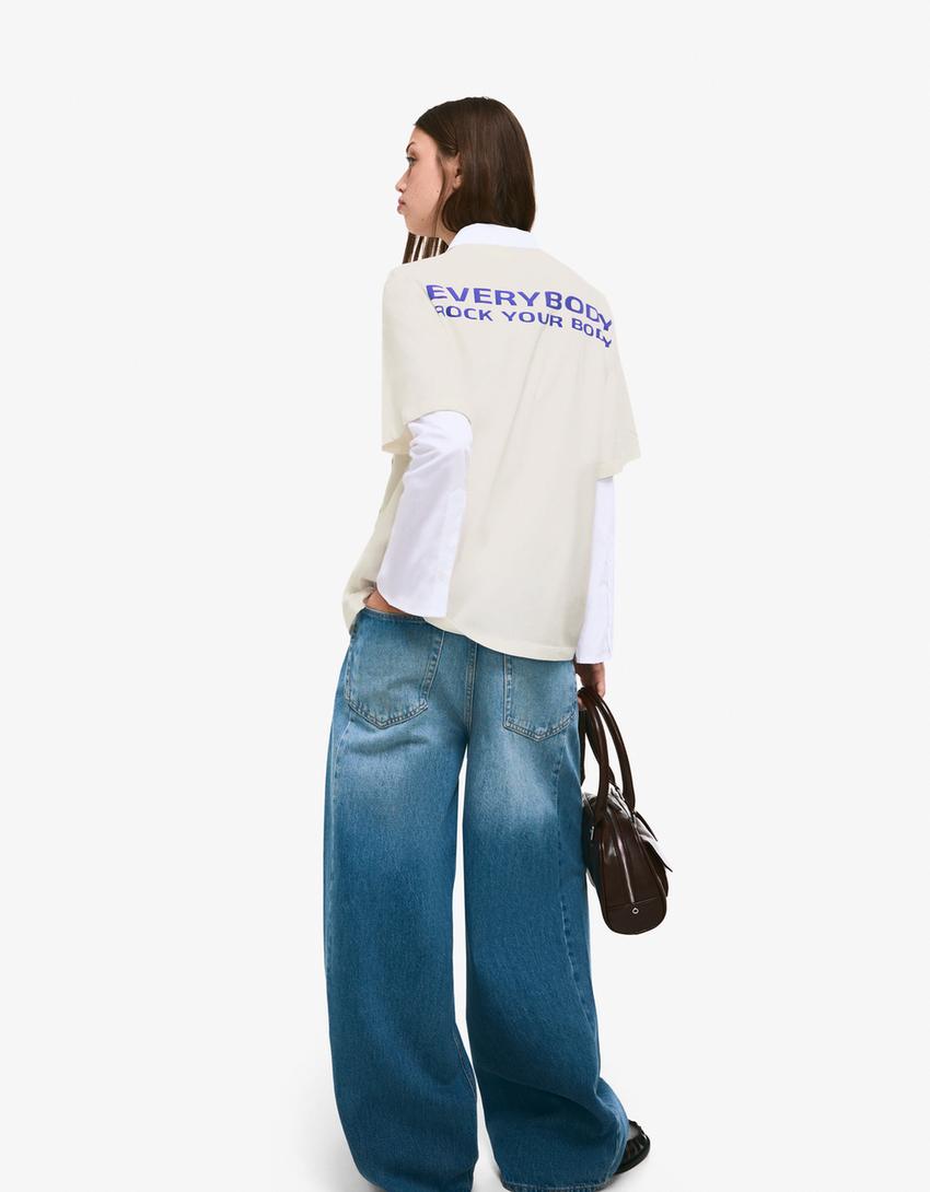 Backstreet Boys print short sleeve T-shirt-Off white