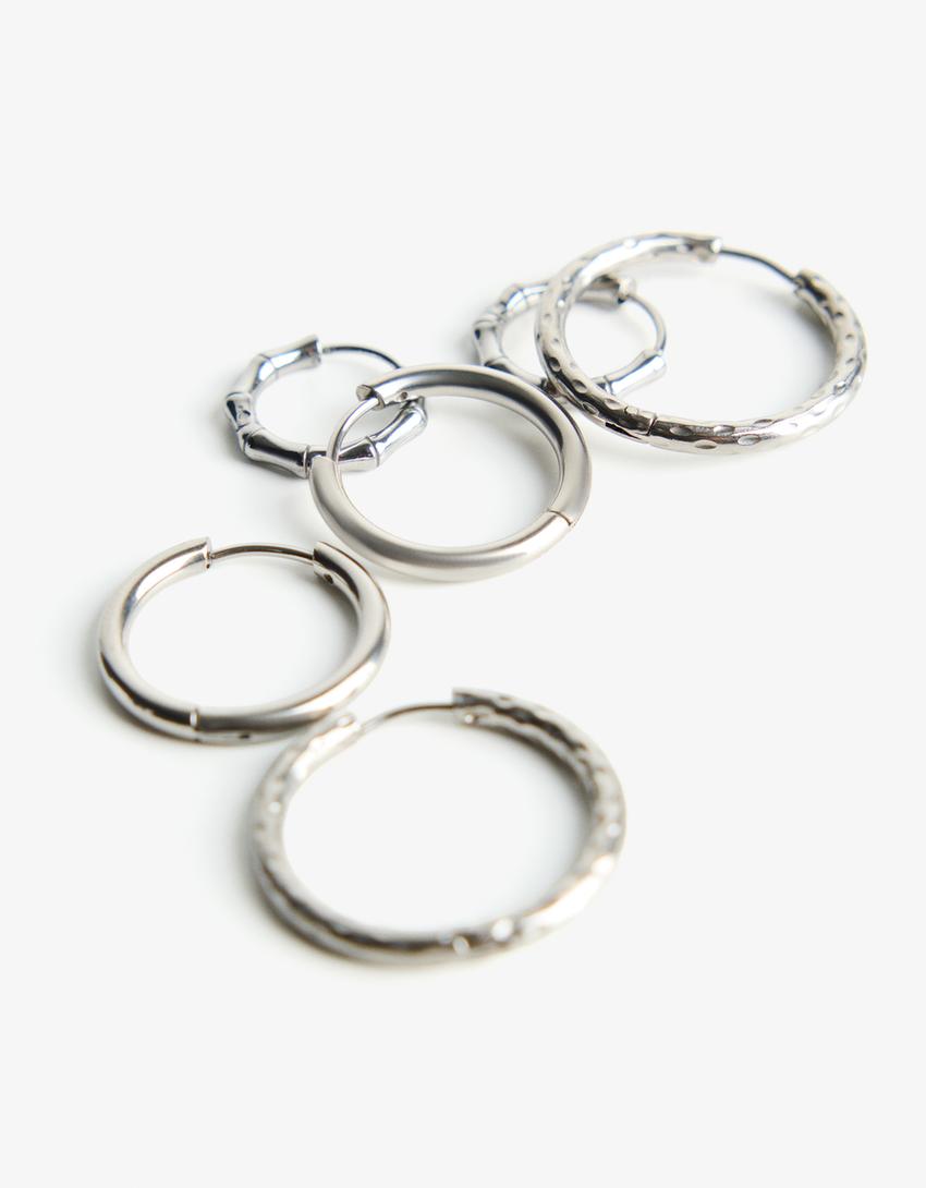 Lot 6 boucles d'oreilles-Argent