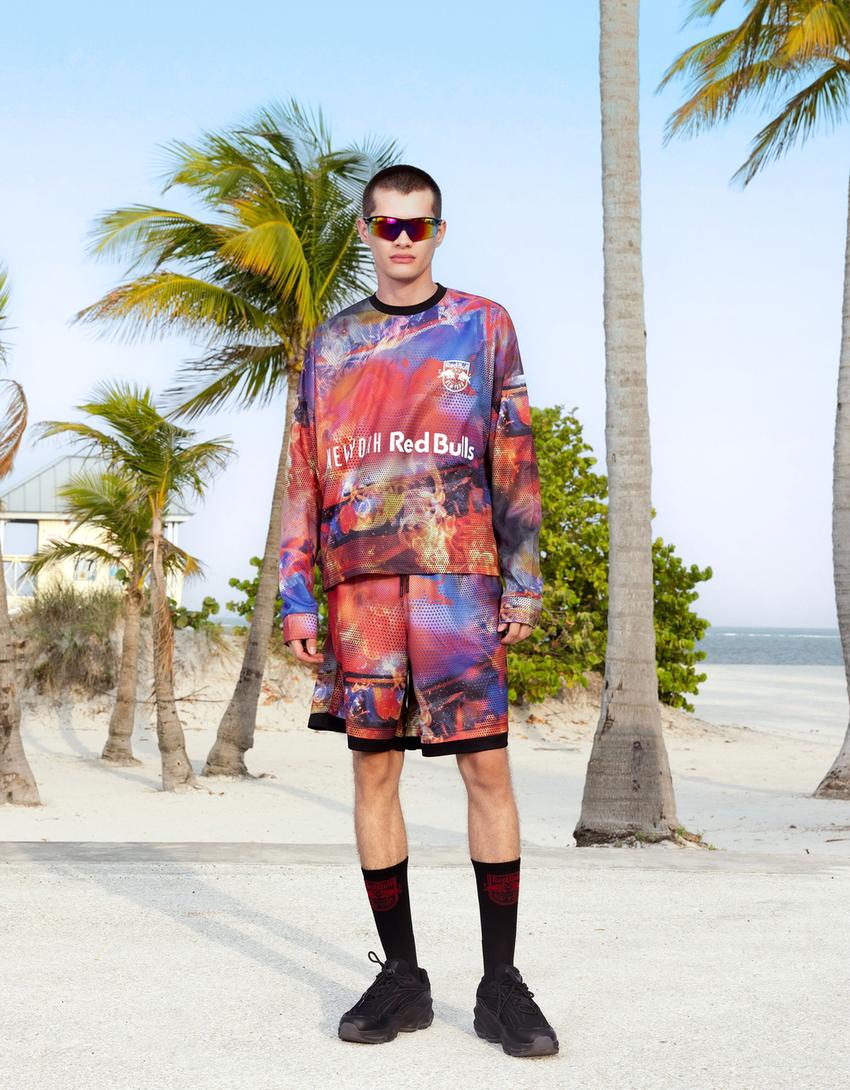 New York Red Bulls T-shirt and Bermuda shorts set-Orange