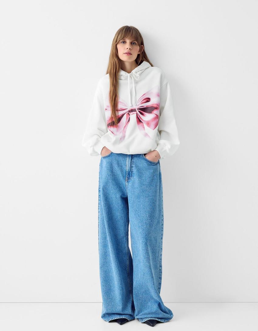 Printed hoodie-Off white