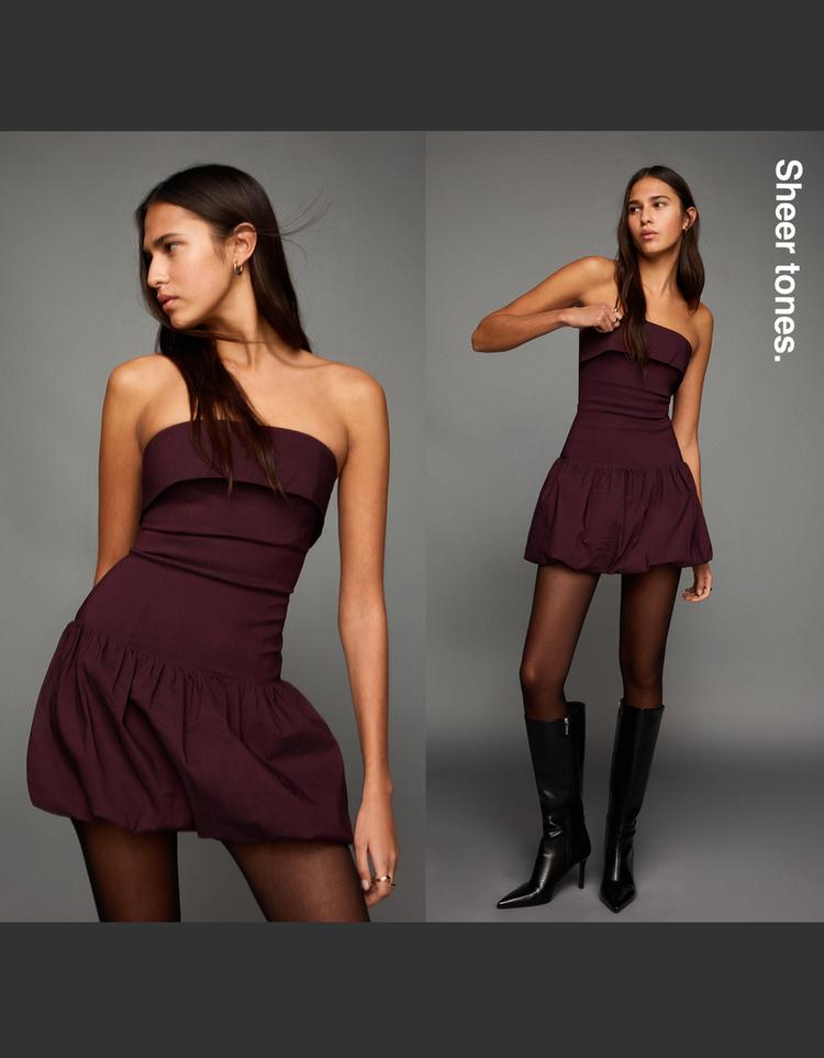 Mini bandeau balloon dress