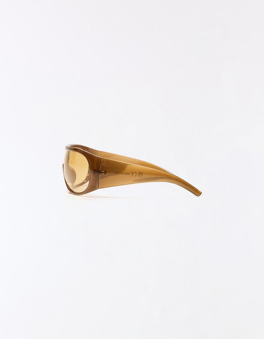 Asetat güneş gözlüğü-Kahverengi