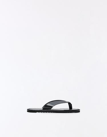 Thong strap sandals — BLACK 1