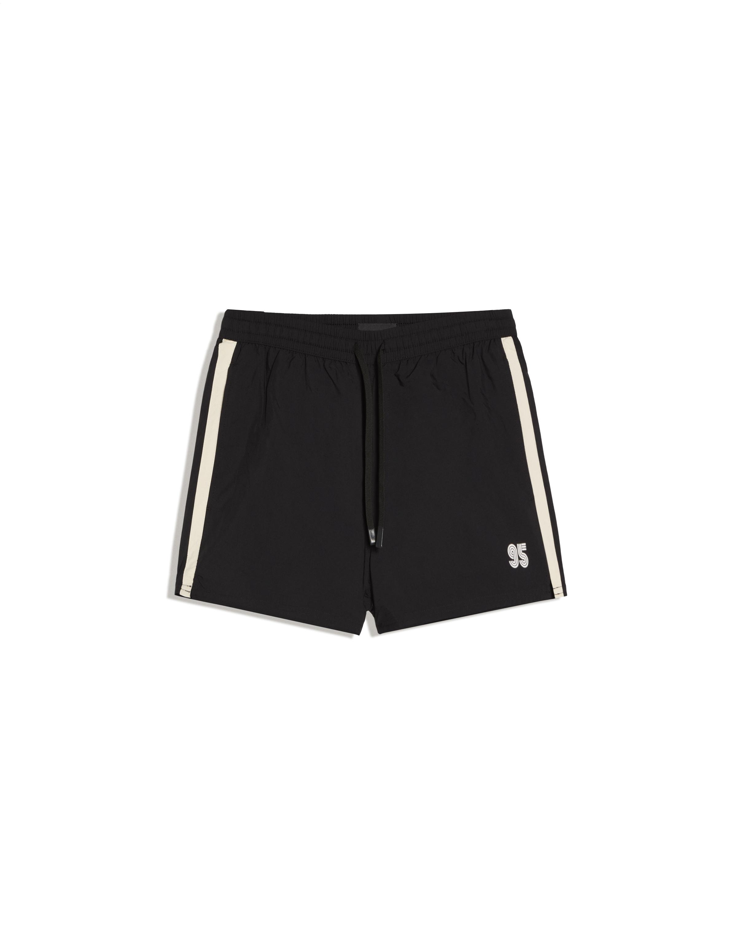 Retro short swim shorts — Black