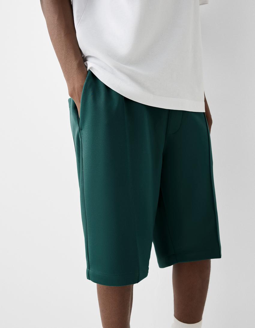 Bermudas jogger interlock-Verde-3