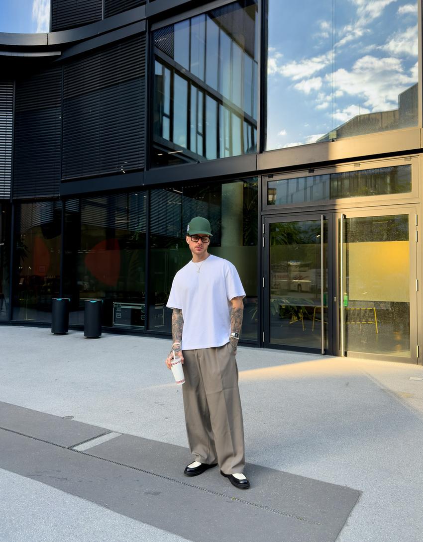 Bershka Pantalon Tailoring Homme Pantalon Tailoring Super Baggy