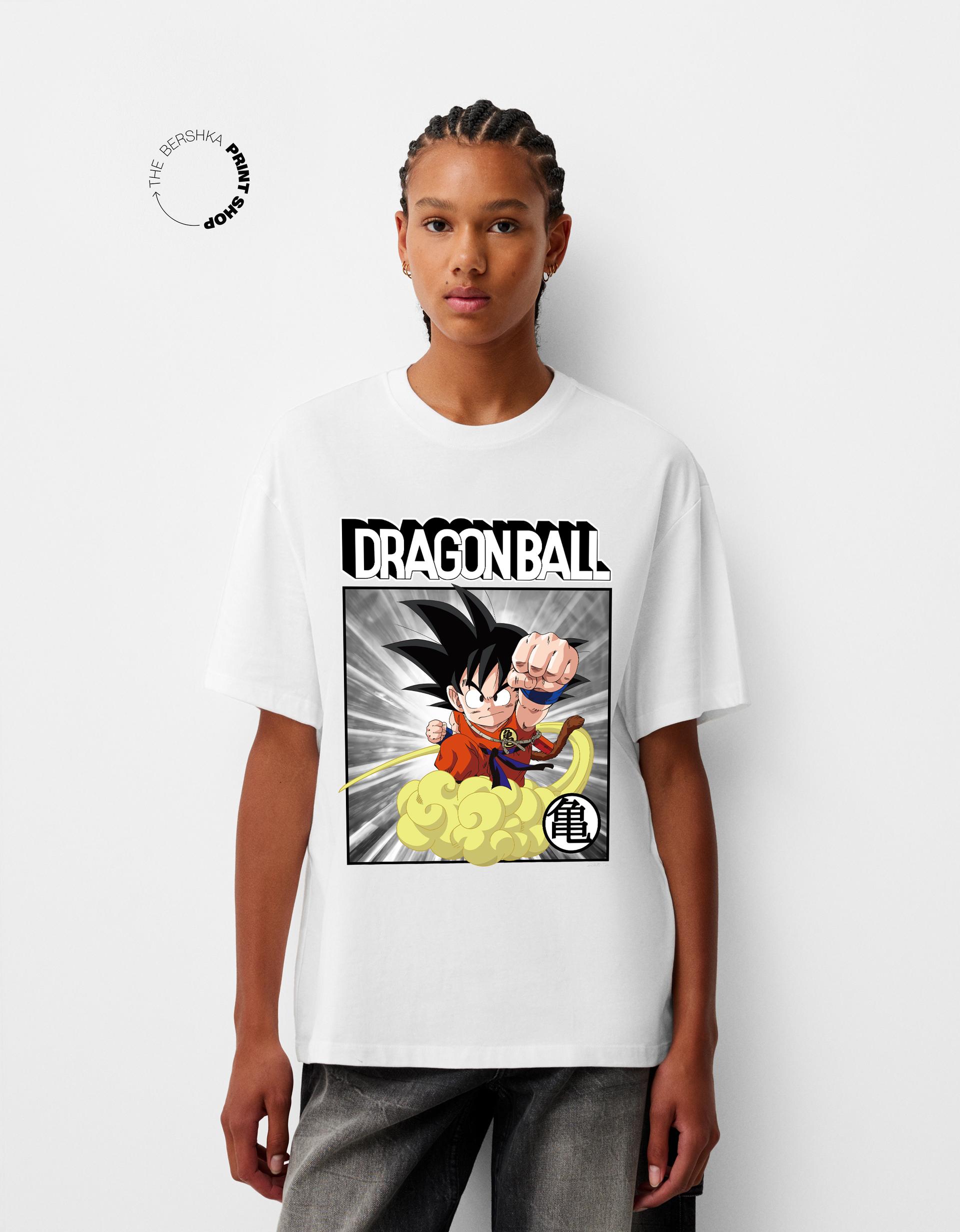 Mens Shirts T Shirt Dbz Bershka Short Sleeve Dragon Ball T-shirt