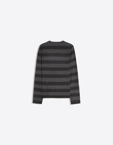 Waffle-knit henley jumper — Dark grey 6
